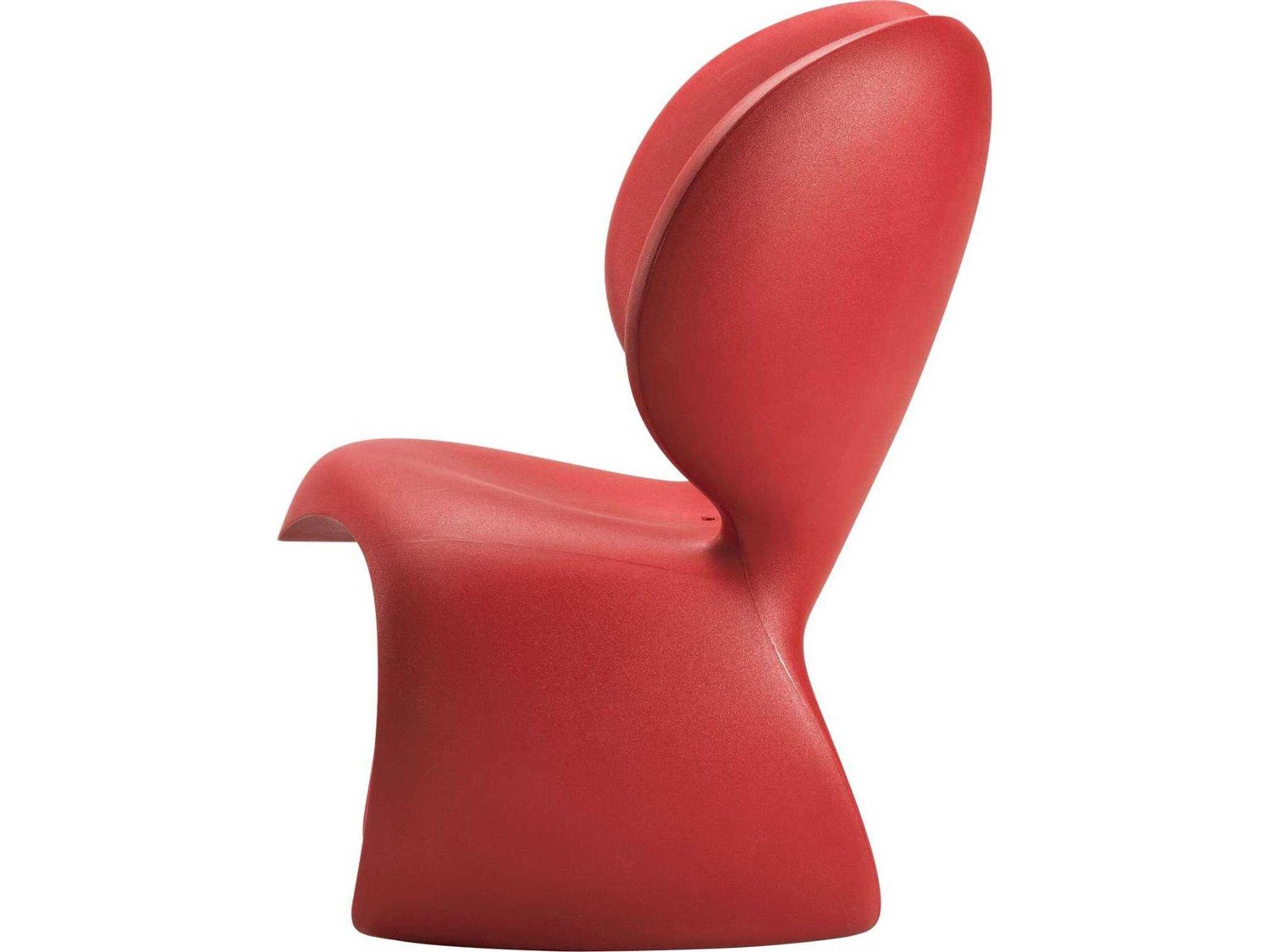Qeeboo Outdoor Don't F**K With The Mouse Red Mix Recycled Plastic Lounge Chair