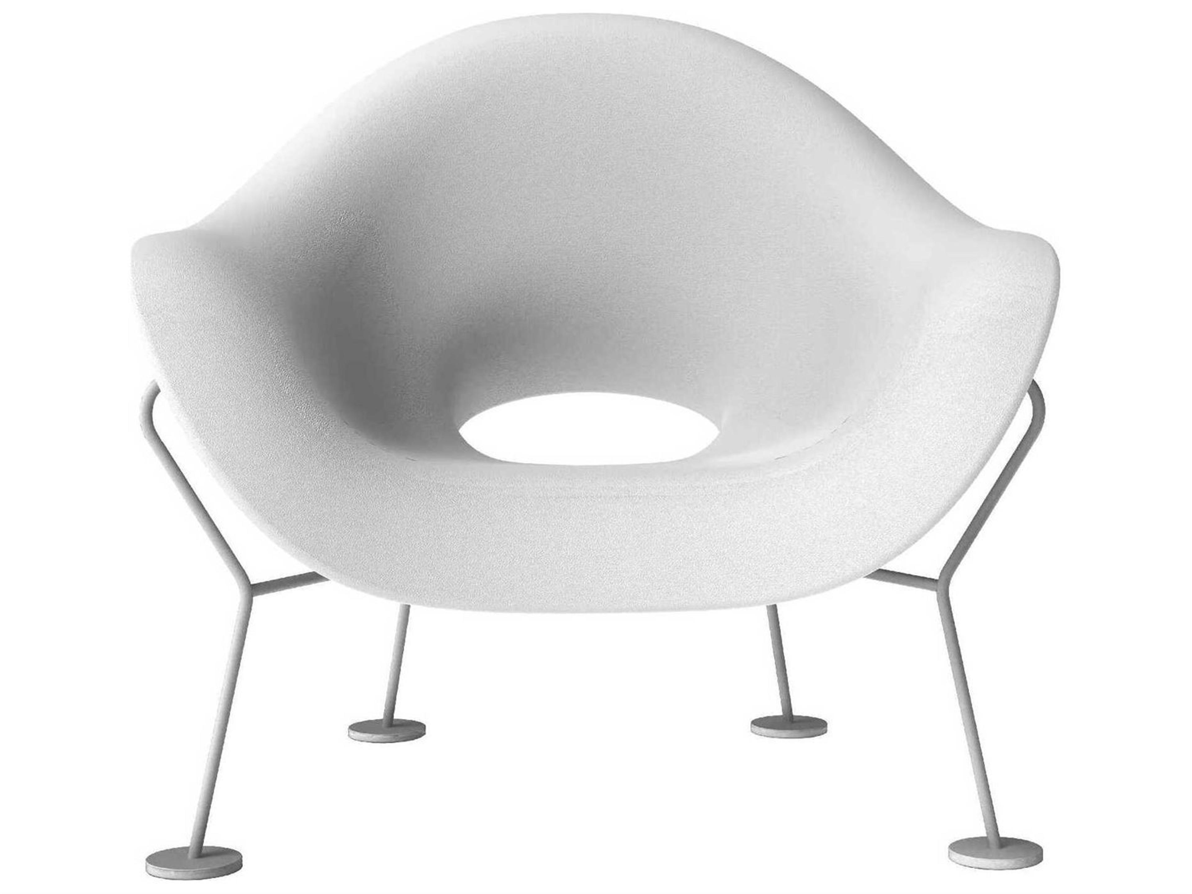Qeeboo Outdoor Pupa White Recycled Plastic Lounge Chair
