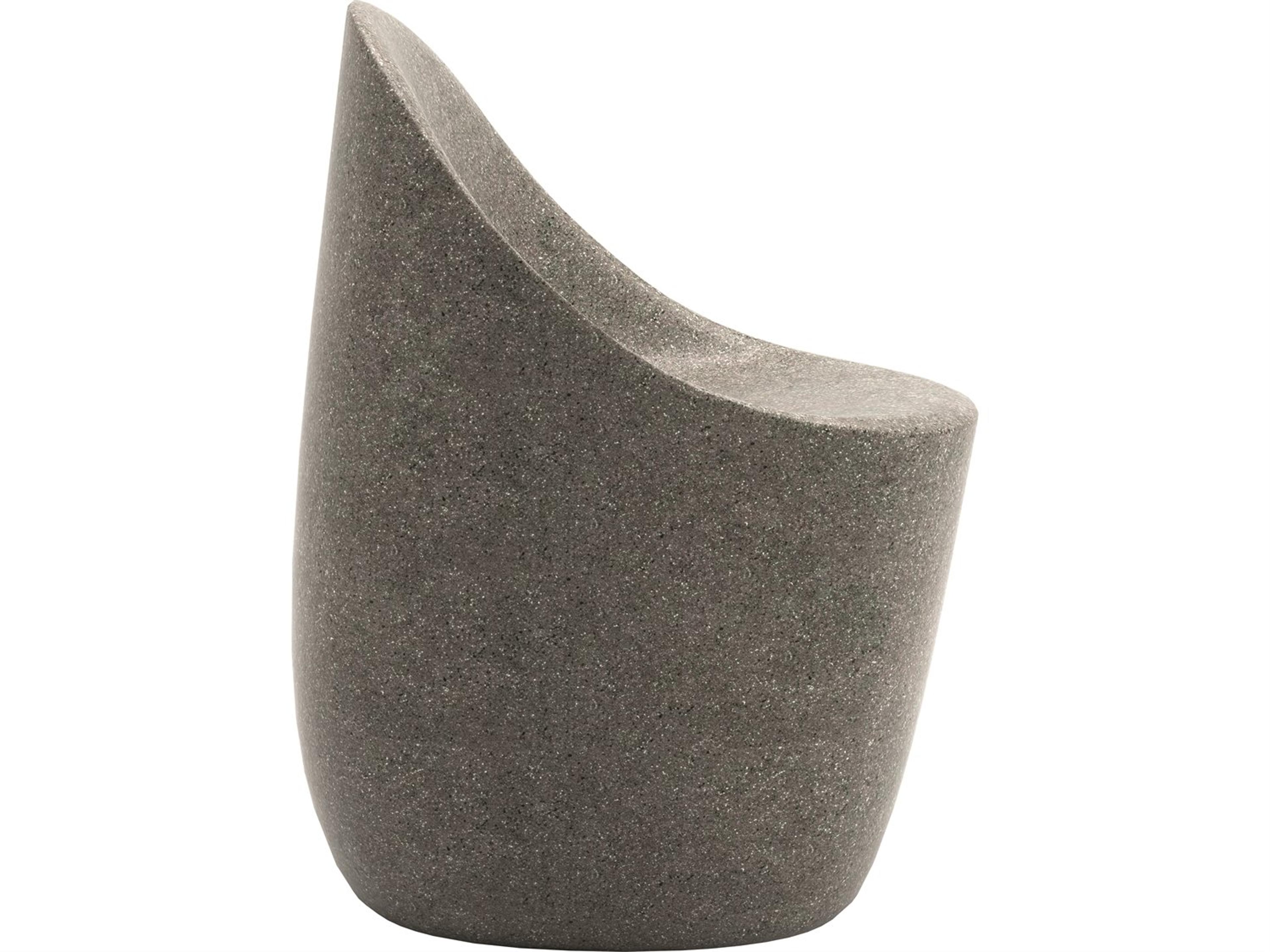 Qeeboo Outdoor Cobble Grey Mix Recycled Plastic Dining Chair