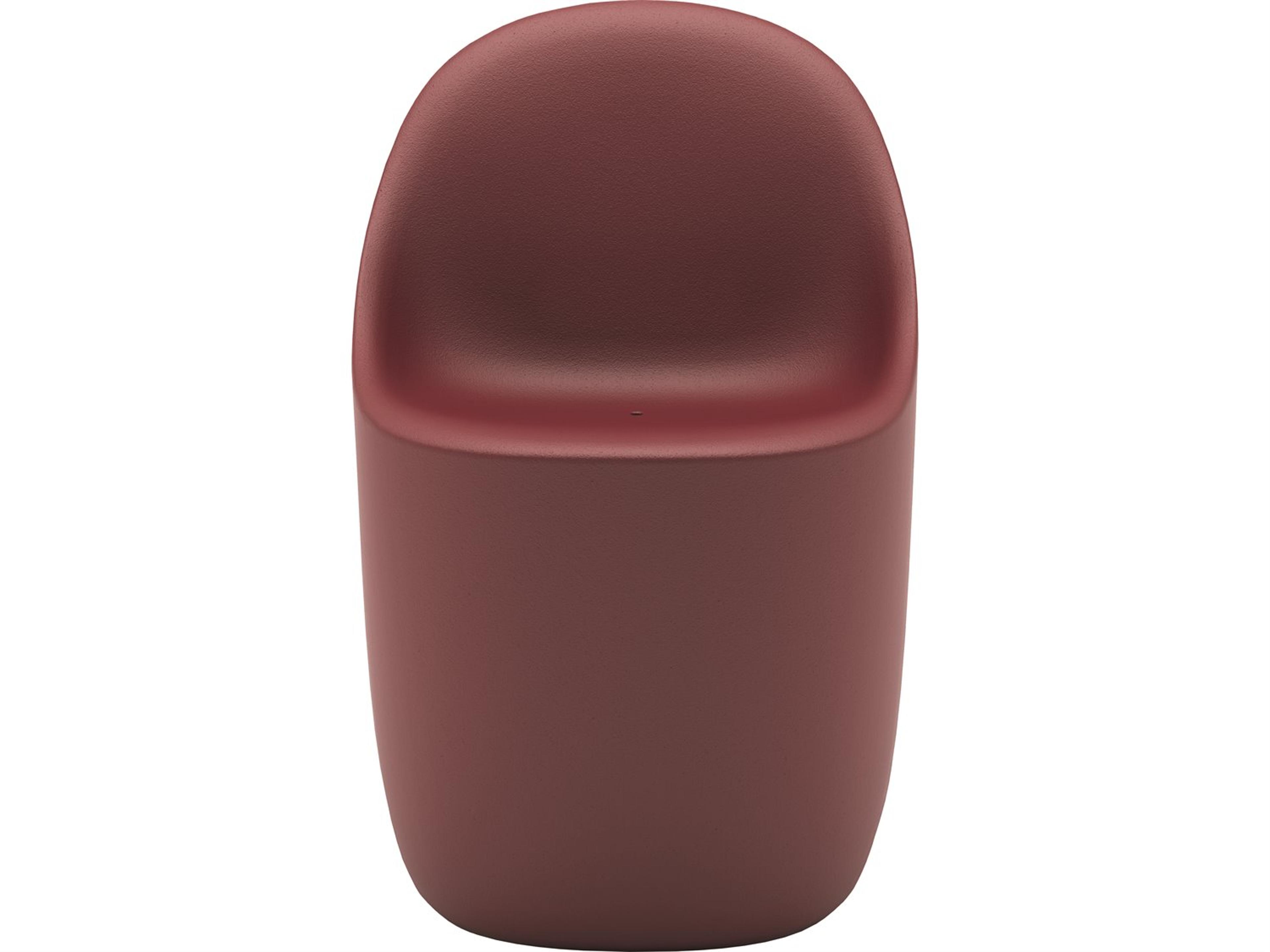 Qeeboo Outdoor Cobble Indian Red Recycled Plastic Dining Chair