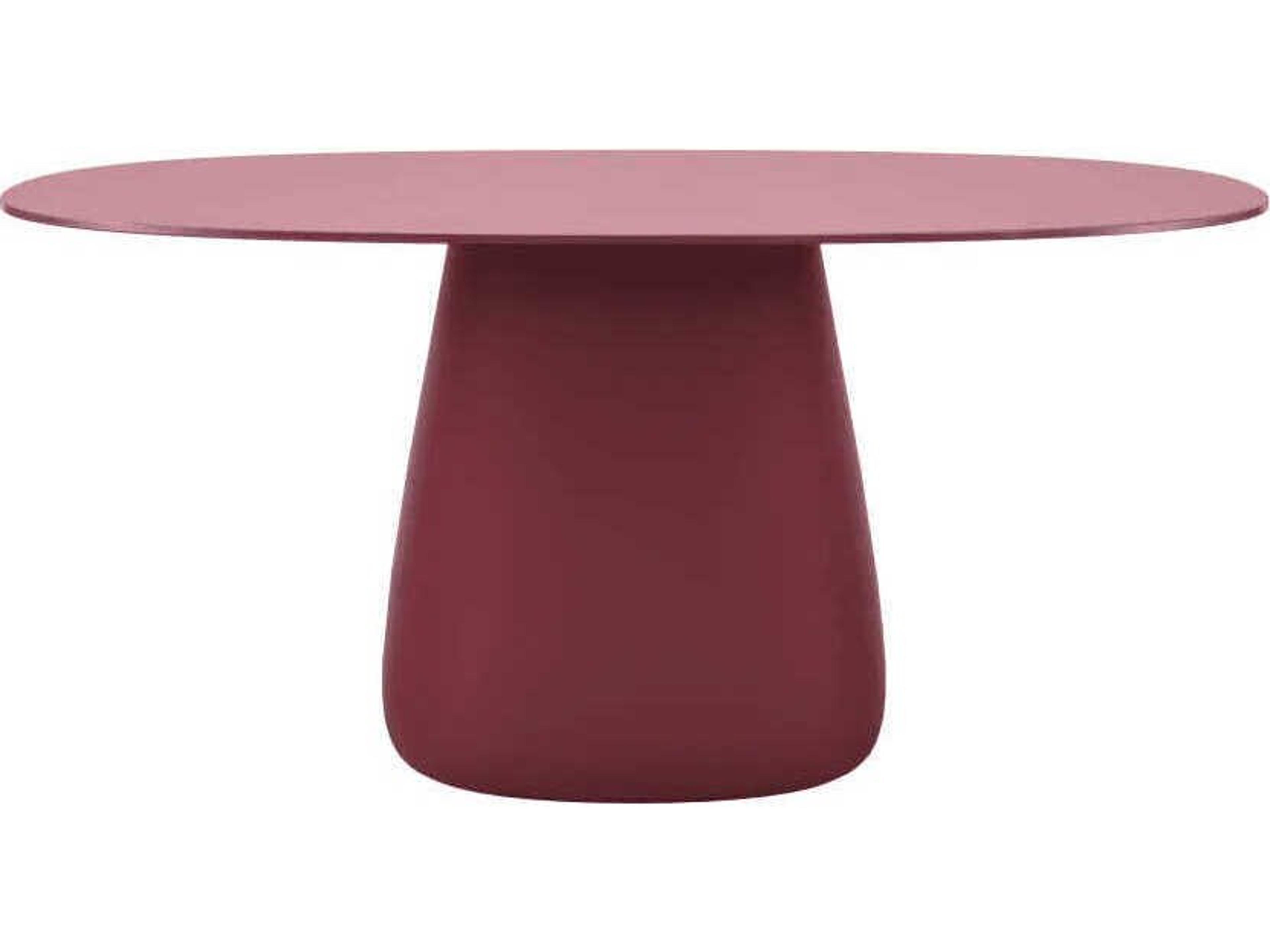 Cobble Indian Red Recycled Plastic Oval Dining Table