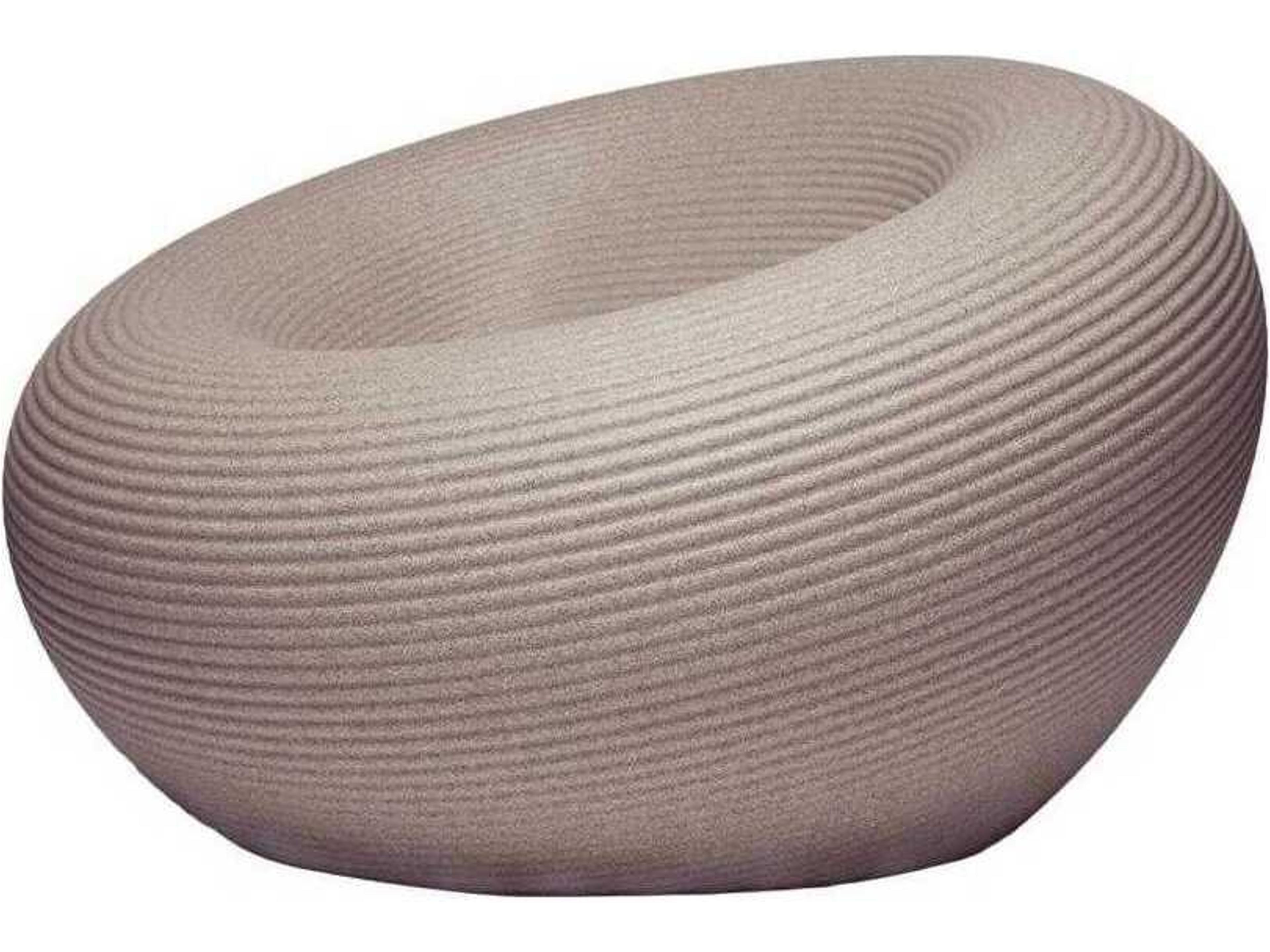 Qeeboo Outdoor Nami Warm Grey Mix Recycled Plastic Lounge Chair