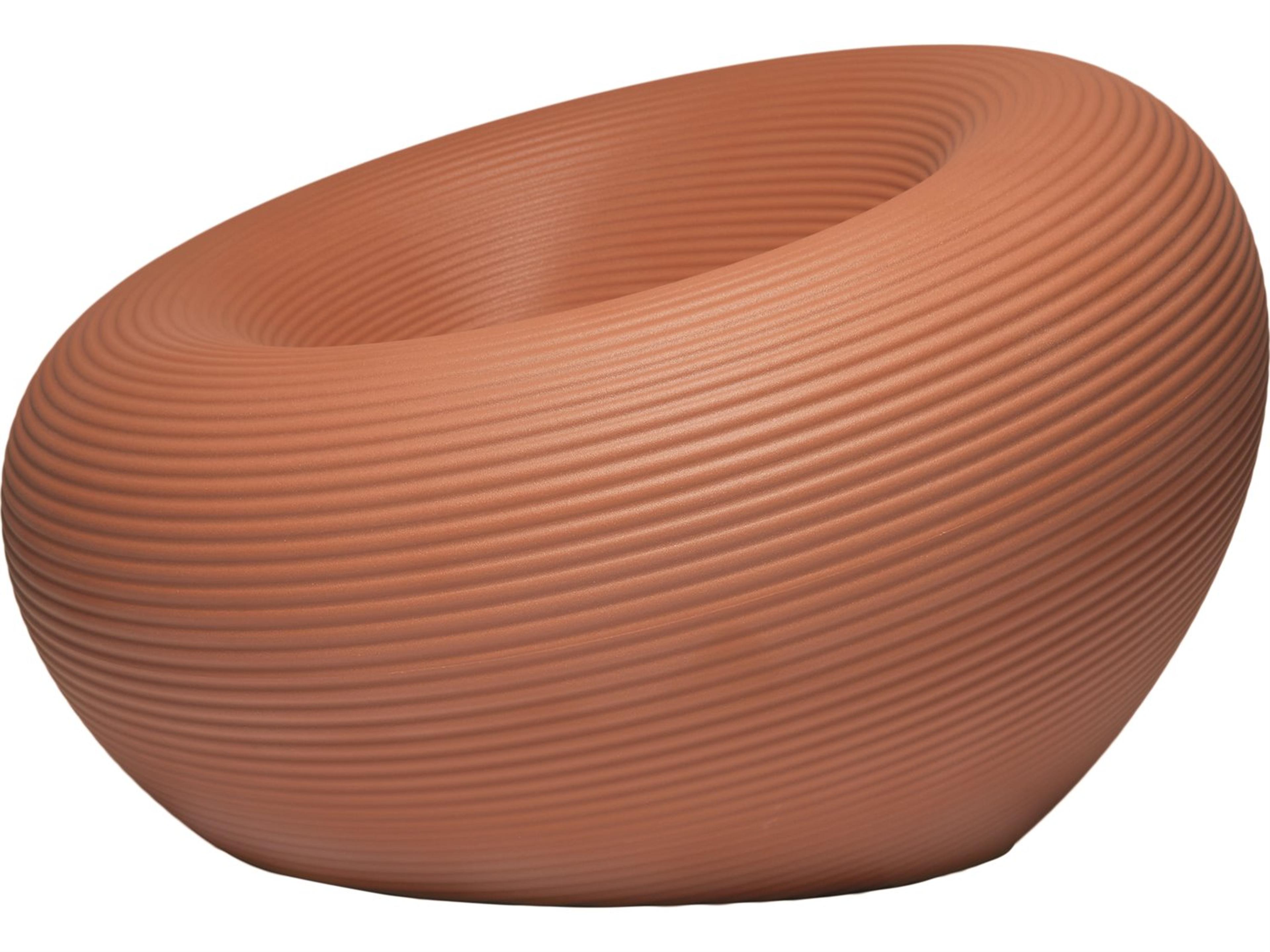 Qeeboo Outdoor Nami Terracotta Recycled Plastic Lounge Chair