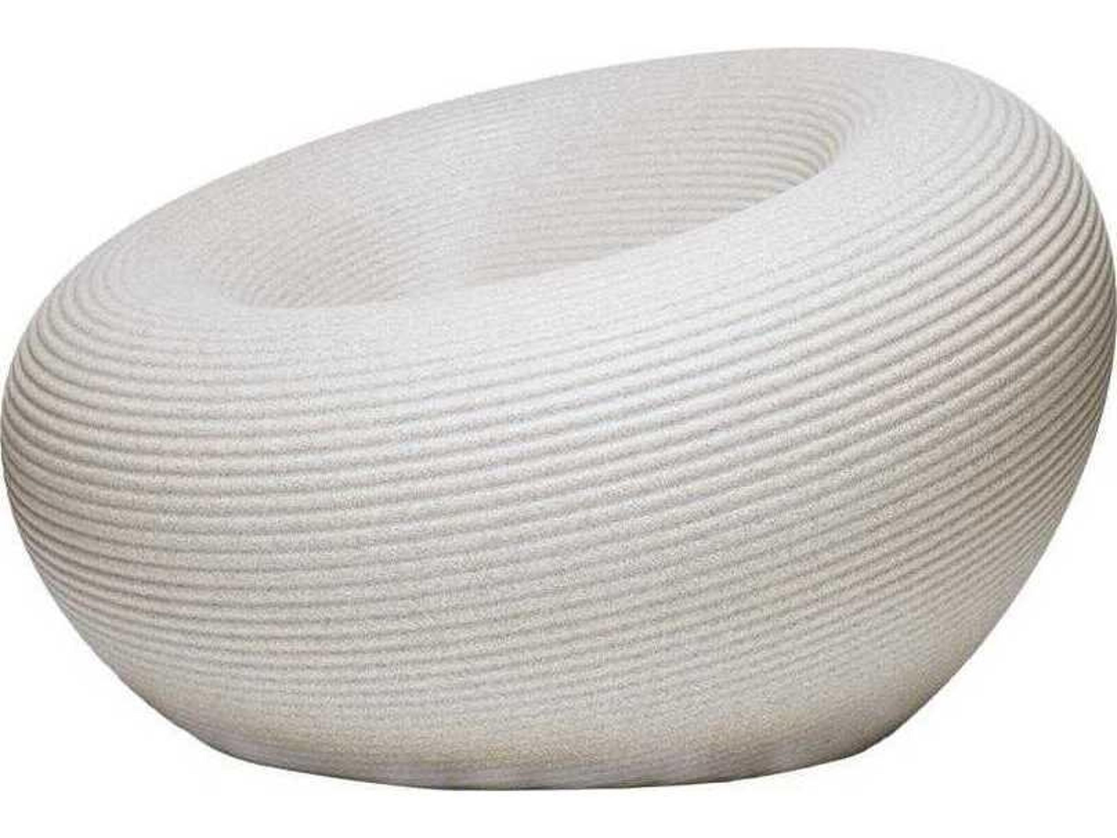 Qeeboo Outdoor Nami Stone White Mix Recycled Plastic Lounge Chair