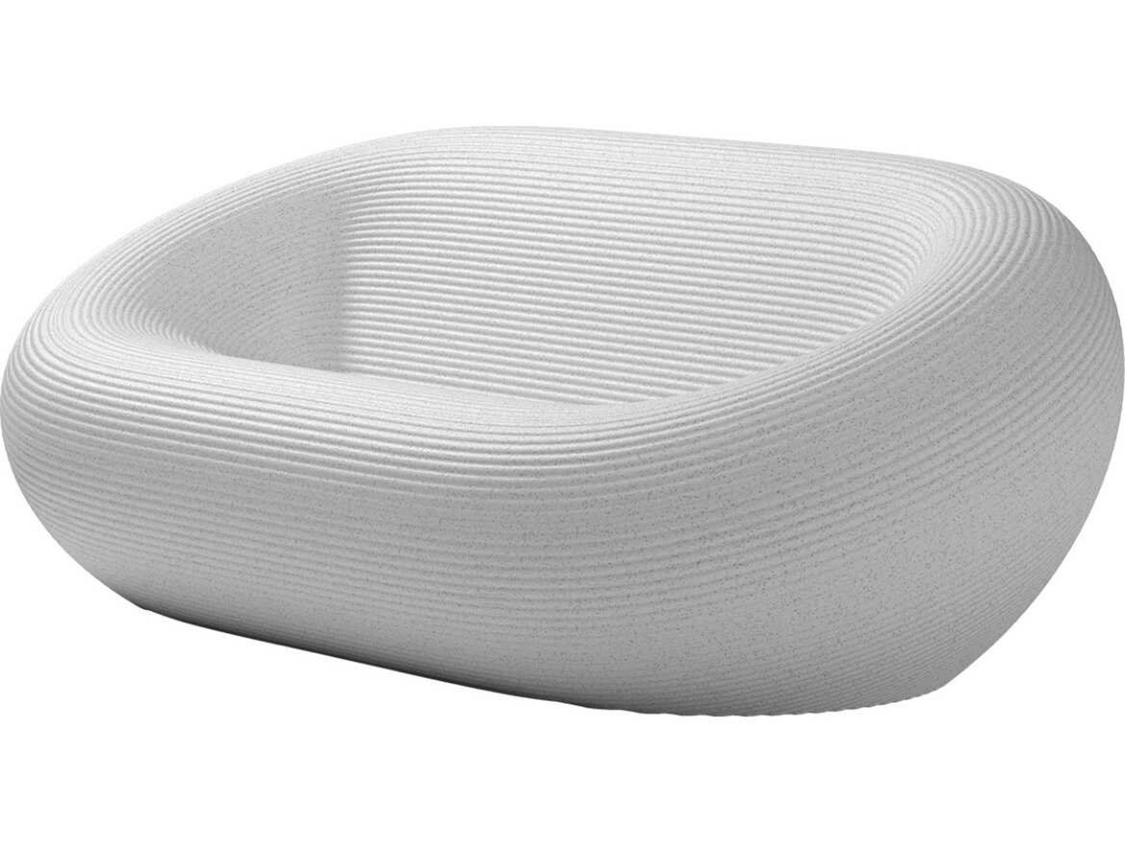 Qeeboo Outdoor Nami Stone White Mix Recycled Plastic Sofa