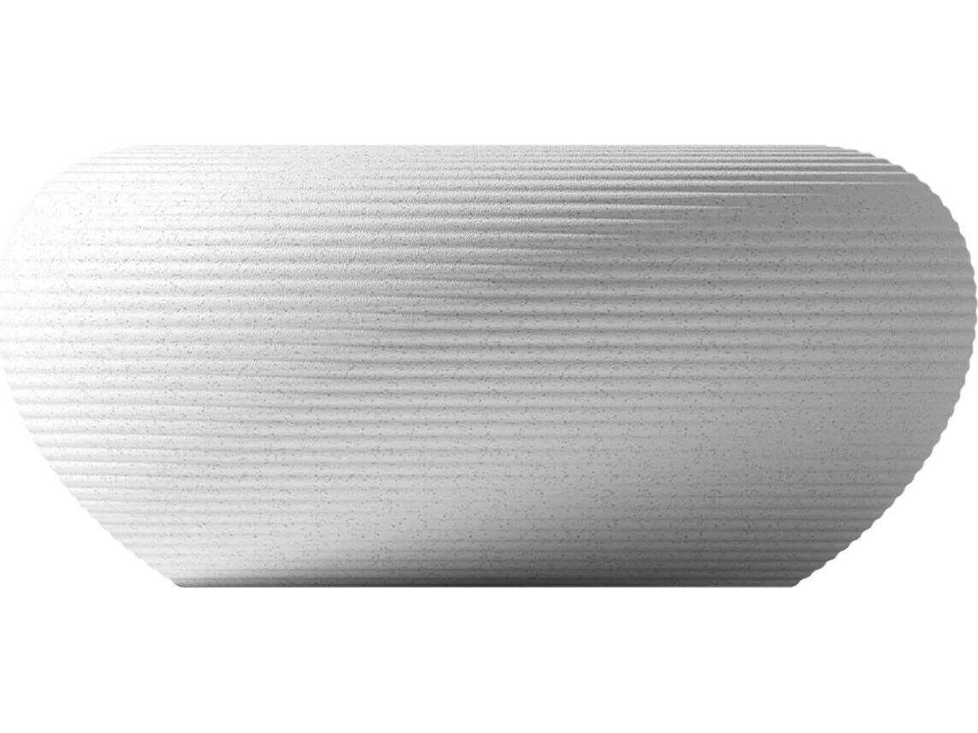 Qeeboo Outdoor Nami Stone White Mix Recycled Plastic Round End Table