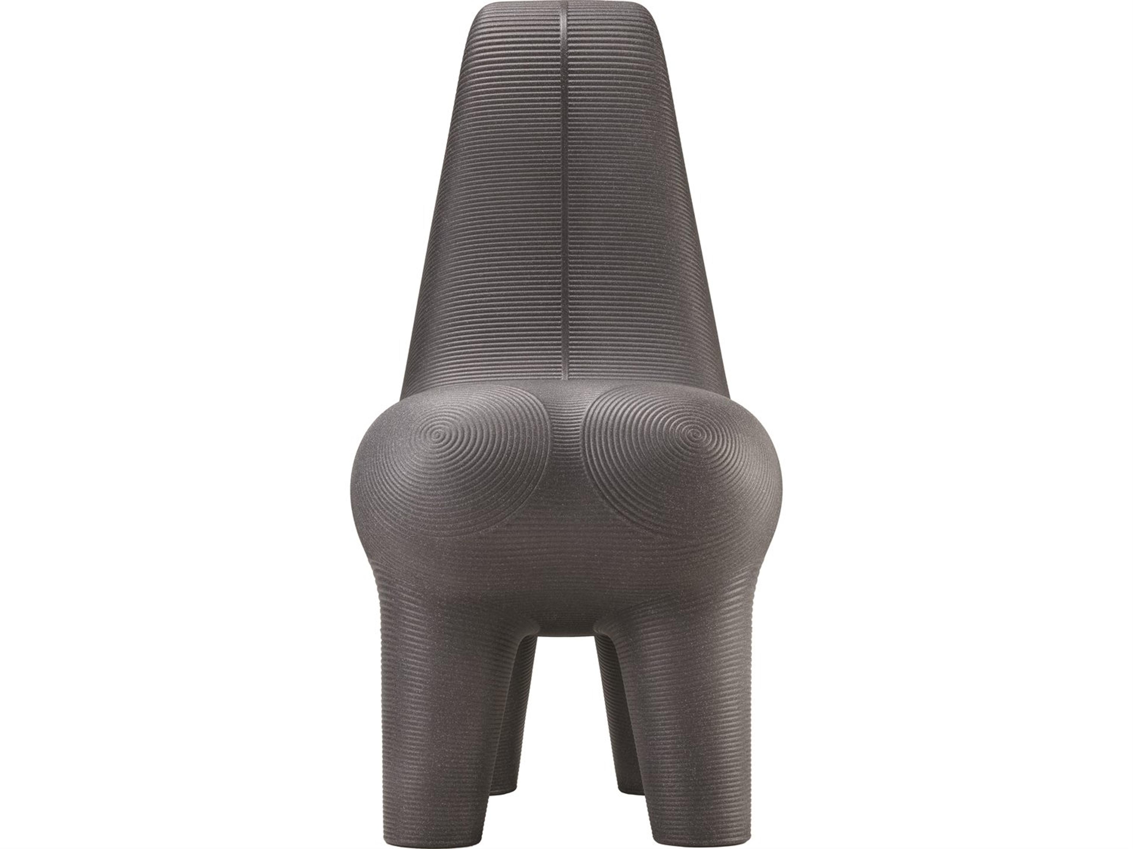 Qeeboo Outdoor Ghoda Black Mix Recycled Plastic Lounge Chair