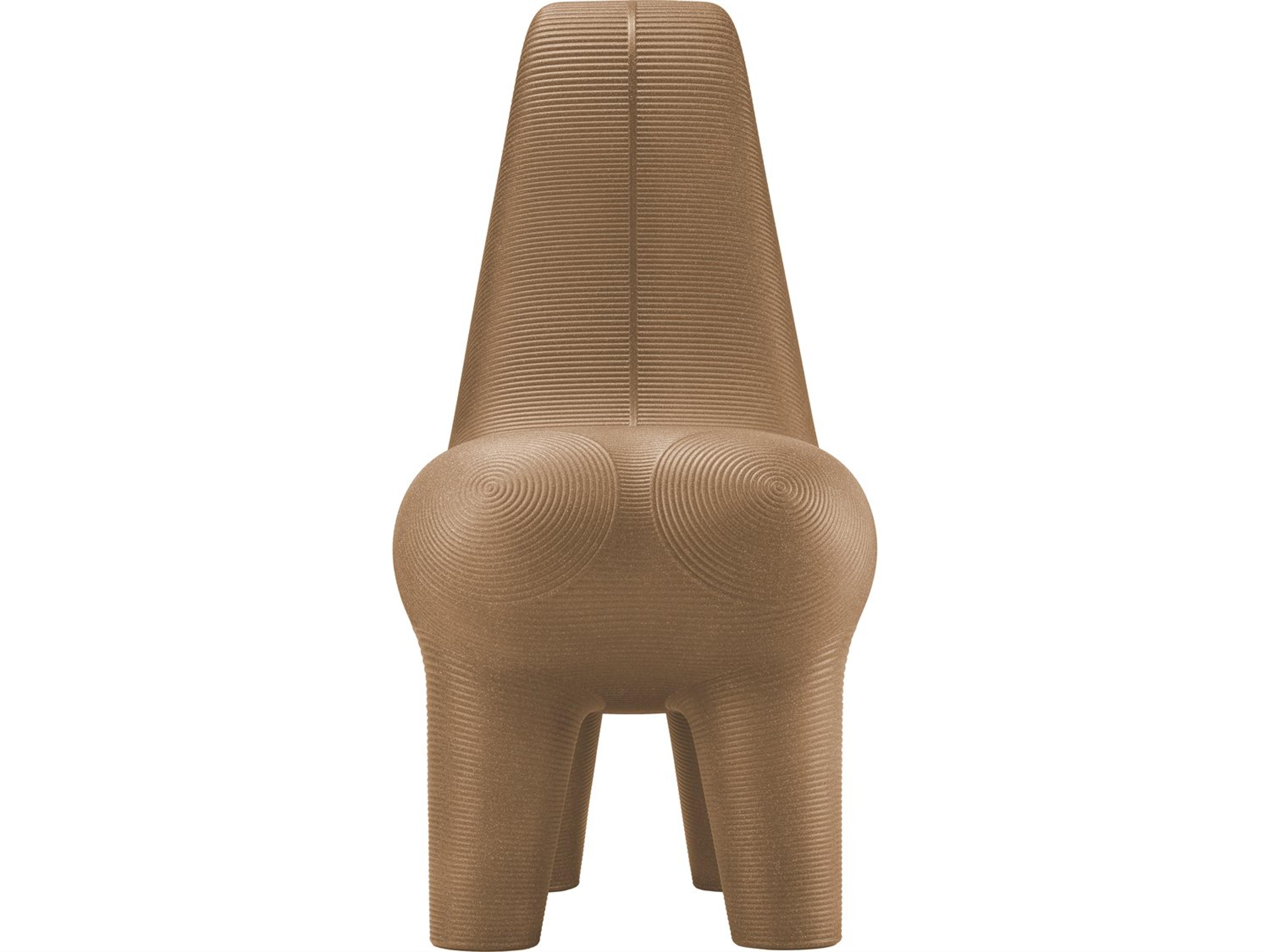 Qeeboo Outdoor Ghoda Golden Sand Mix Recycled Plastic Lounge Chair