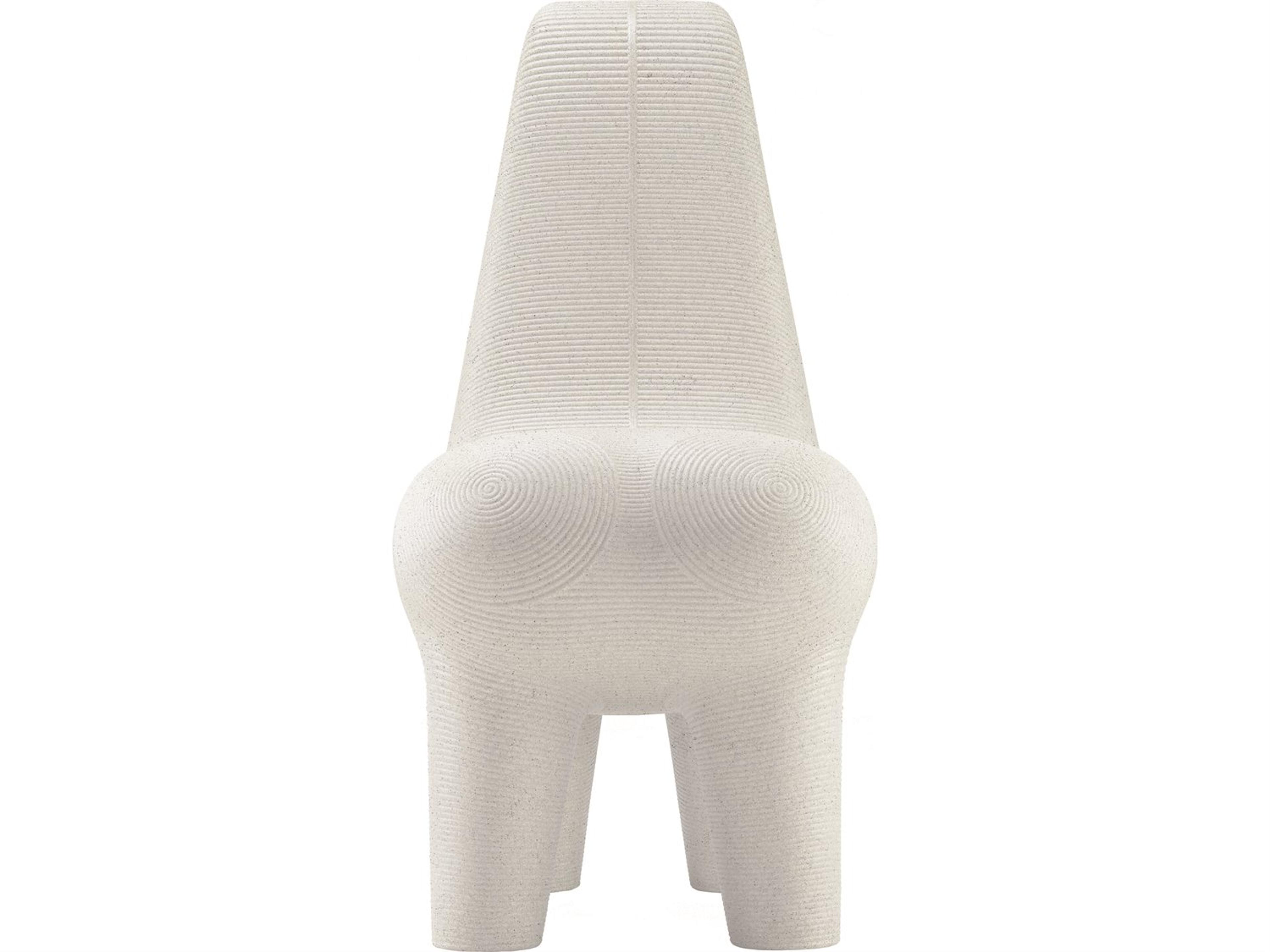 Qeeboo Outdoor Ghoda White Mix Recycled Plastic Lounge Chair