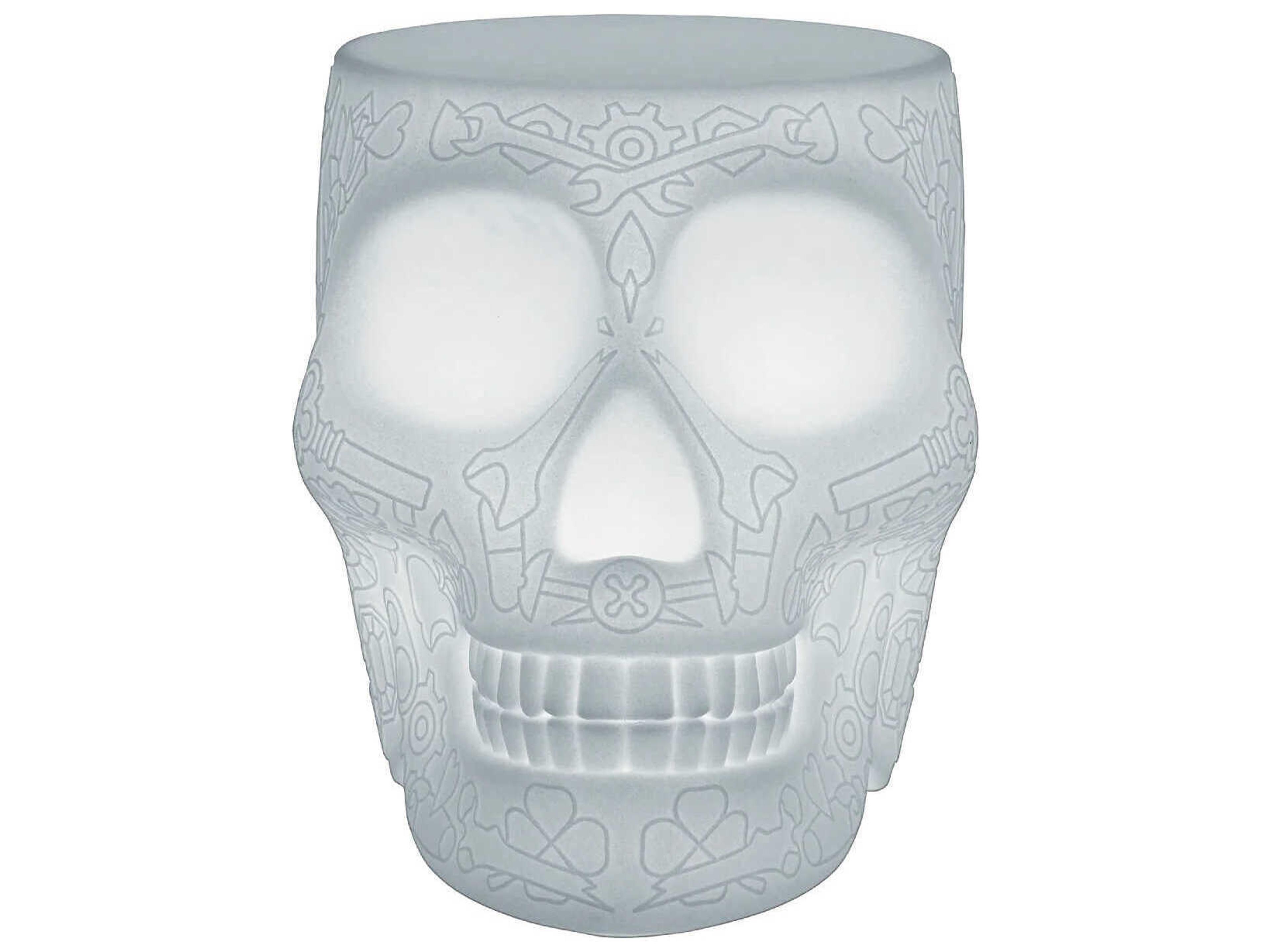 Qeeboo Outdoor Mexico Translucent Recycled Plastic Square End Table