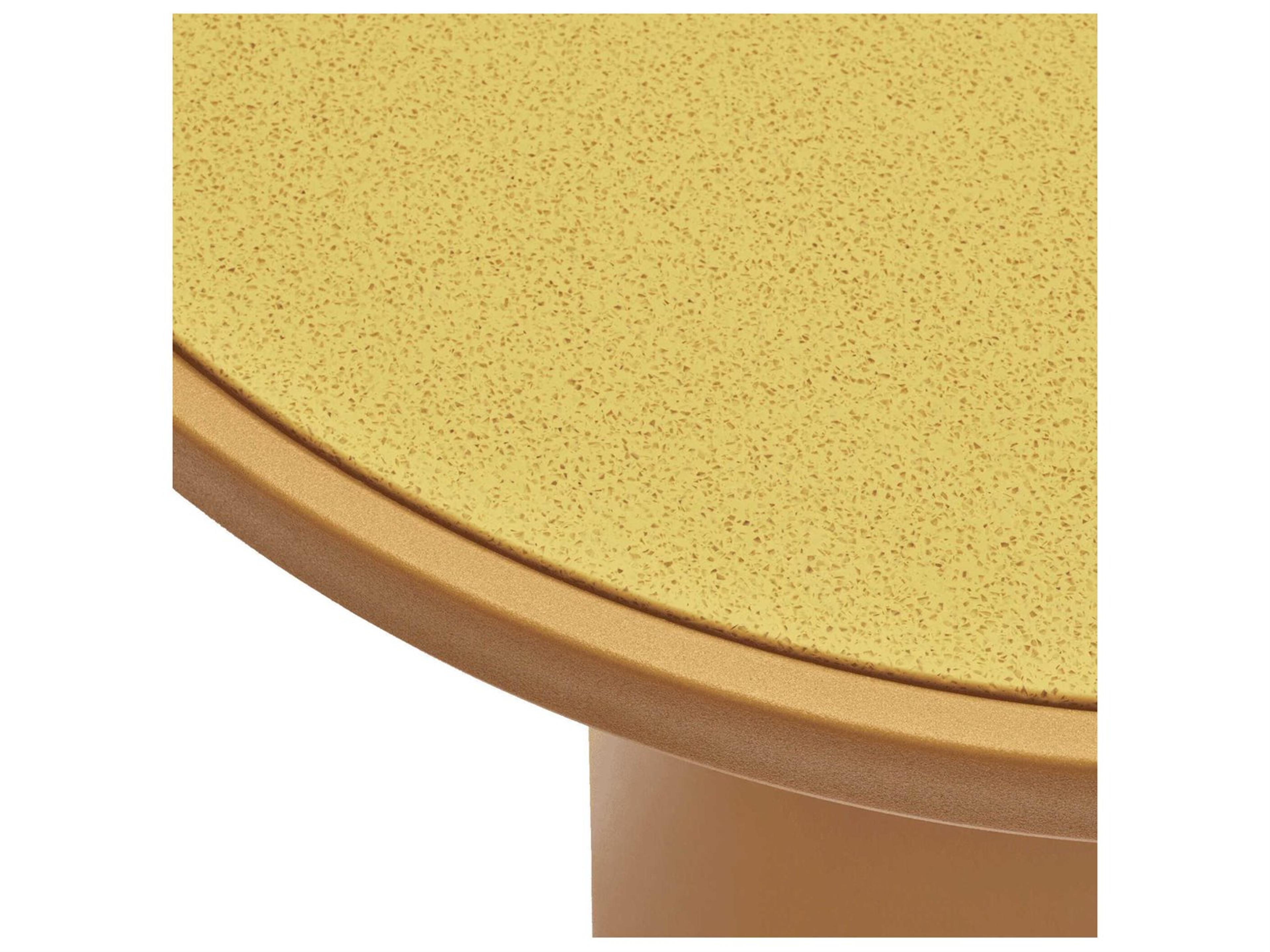 Qeeboo Outdoor Toto Glitter Mango Recycled Plastic Round Bar Table