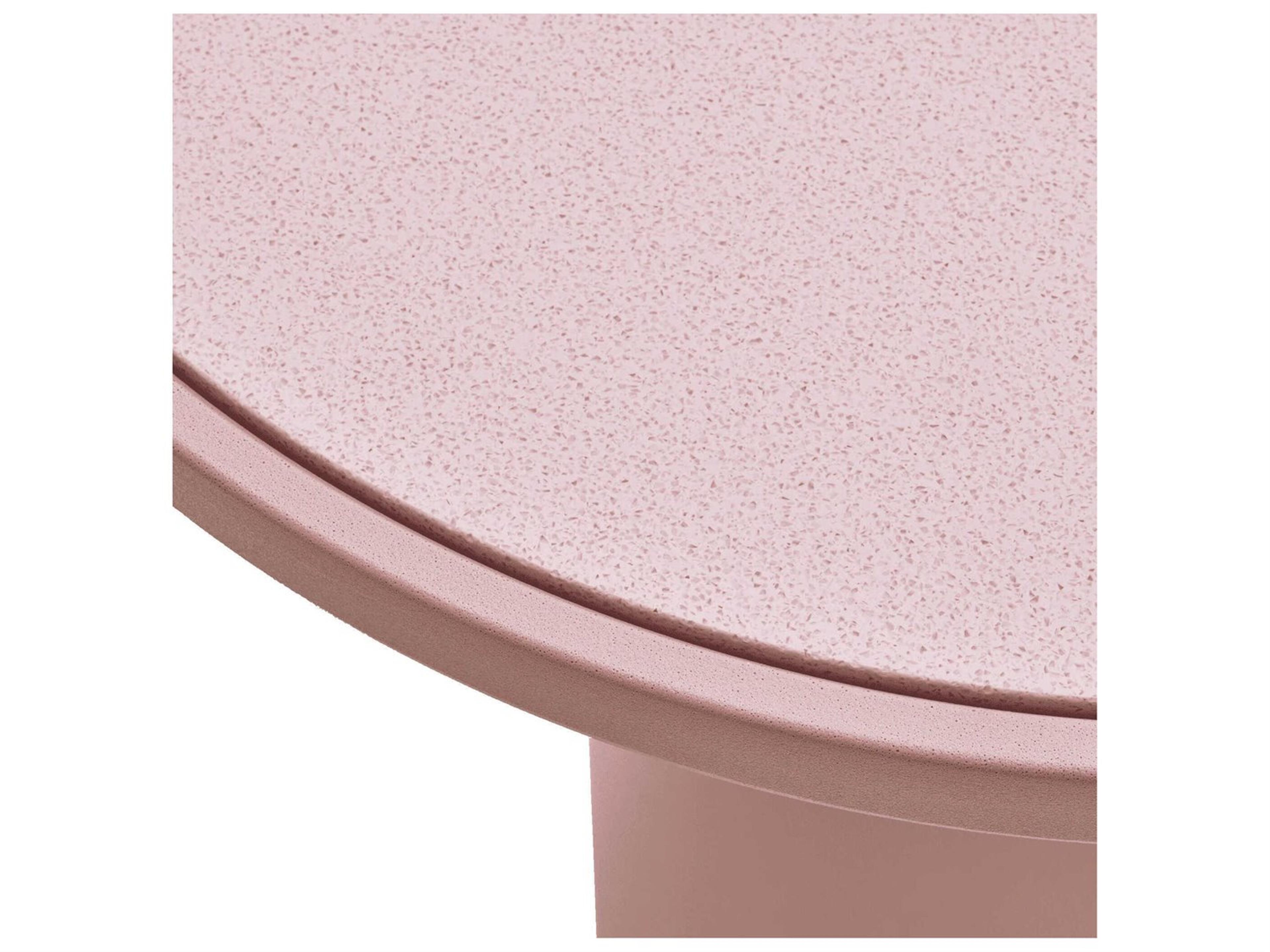 Qeeboo Outdoor Toto Pink Recycled Plastic Round Bar Table