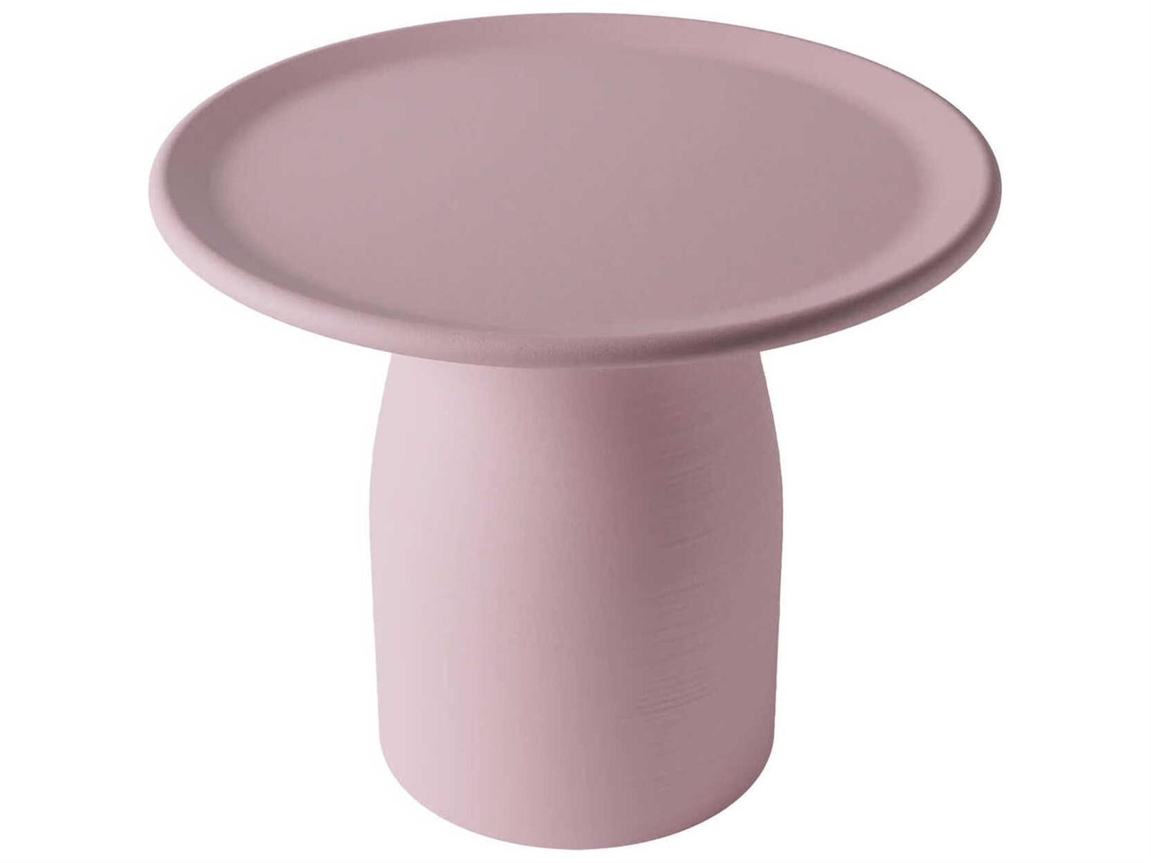 Qeeboo Outdoor Totino Pink Recycled Plastic Round End Table