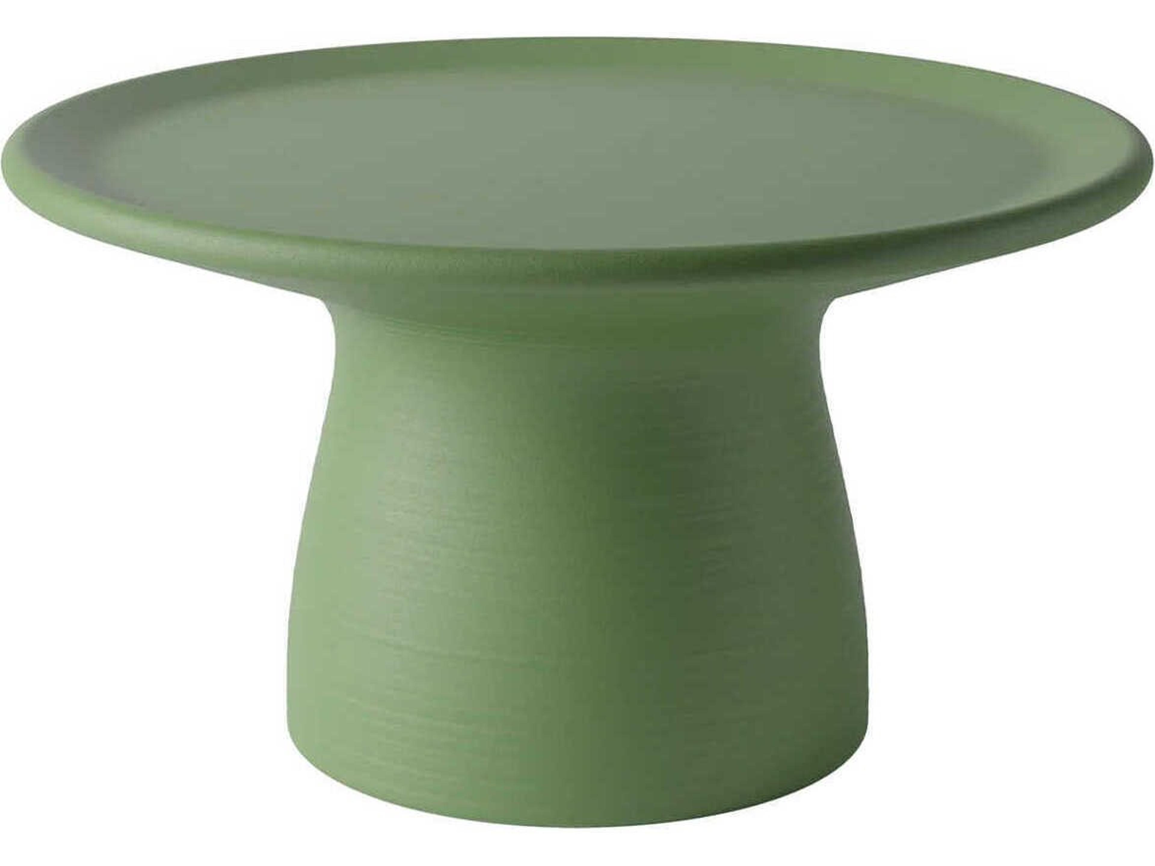 Totino Balsam Green Recycled Plastic Round End Table