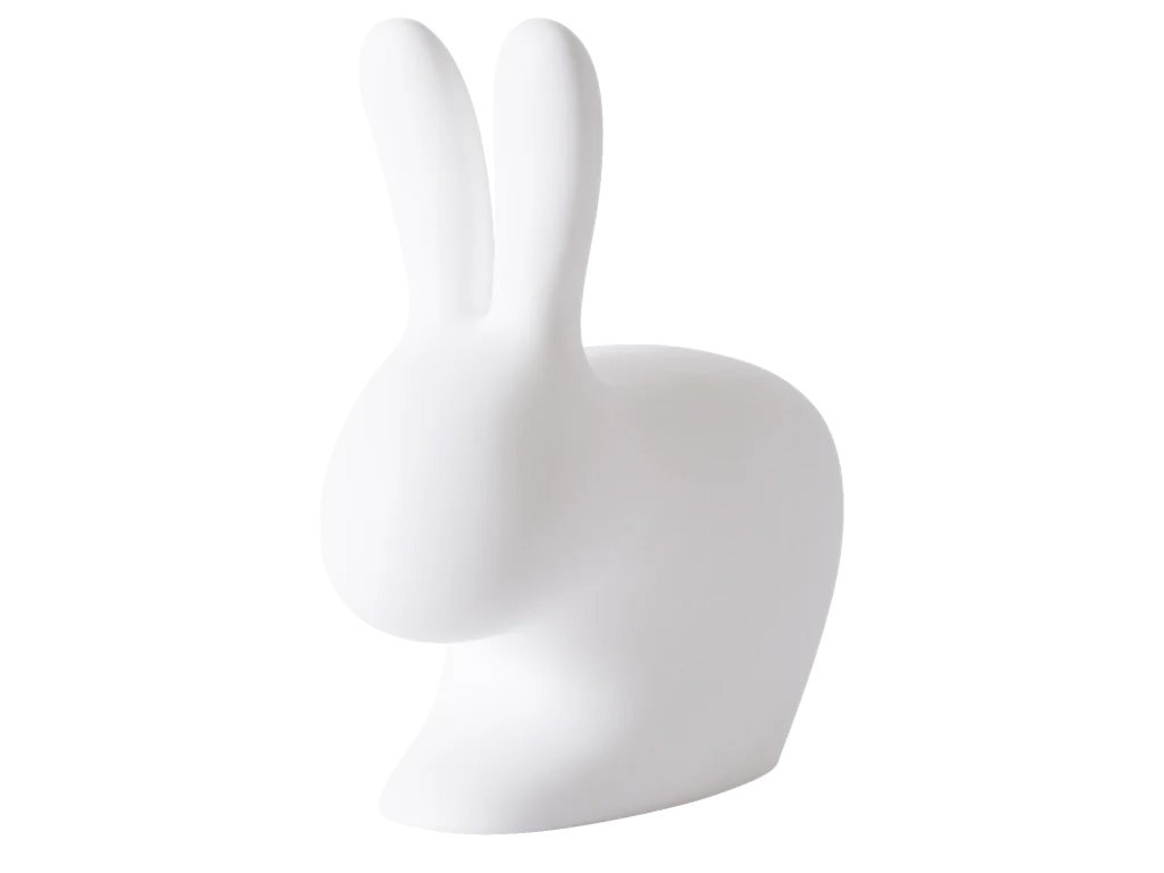 Qeeboo Outdoor Rabbit White Recycled Plastic Lounge Chair