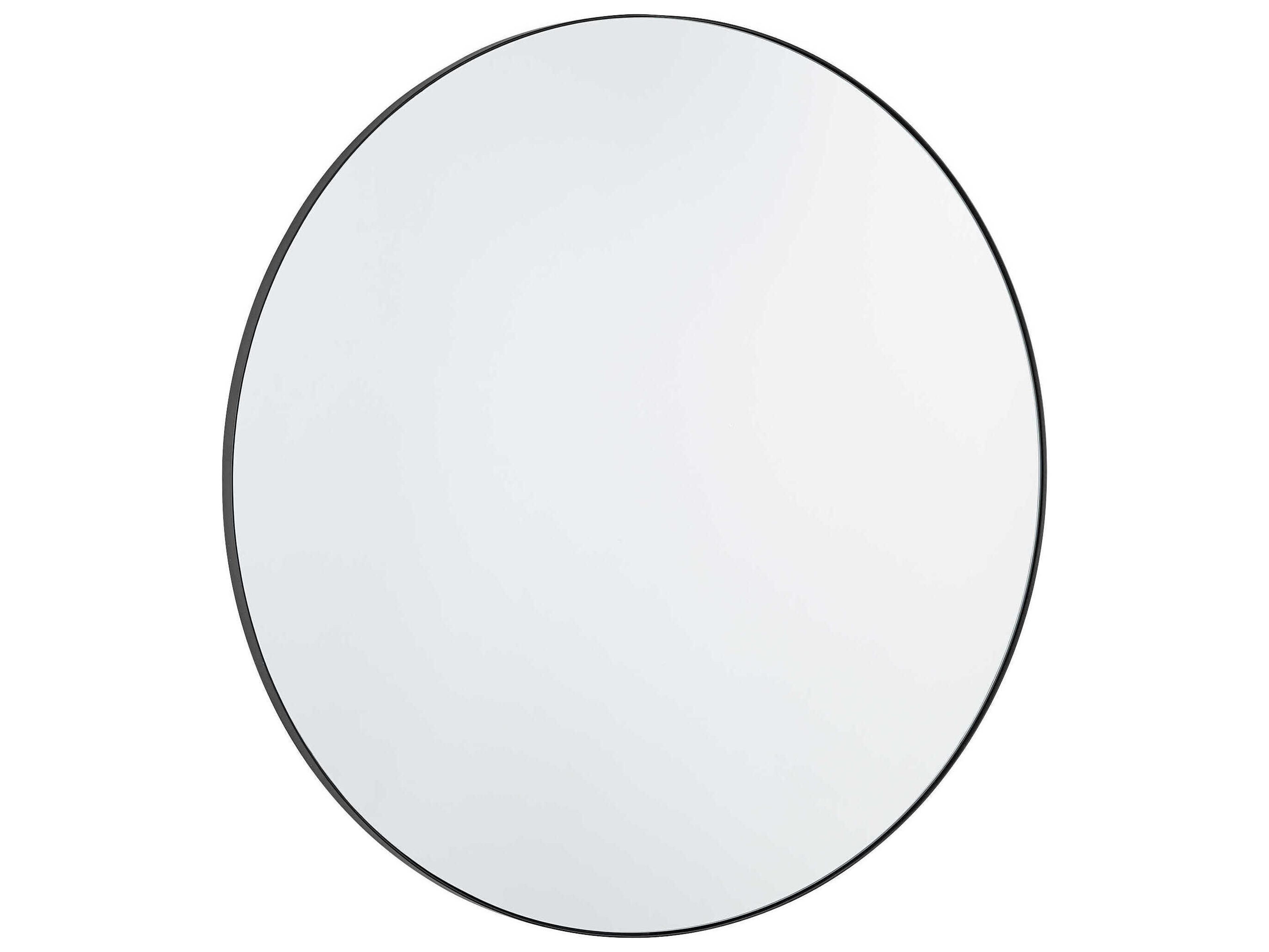 Matte Black Round Wall Mirror