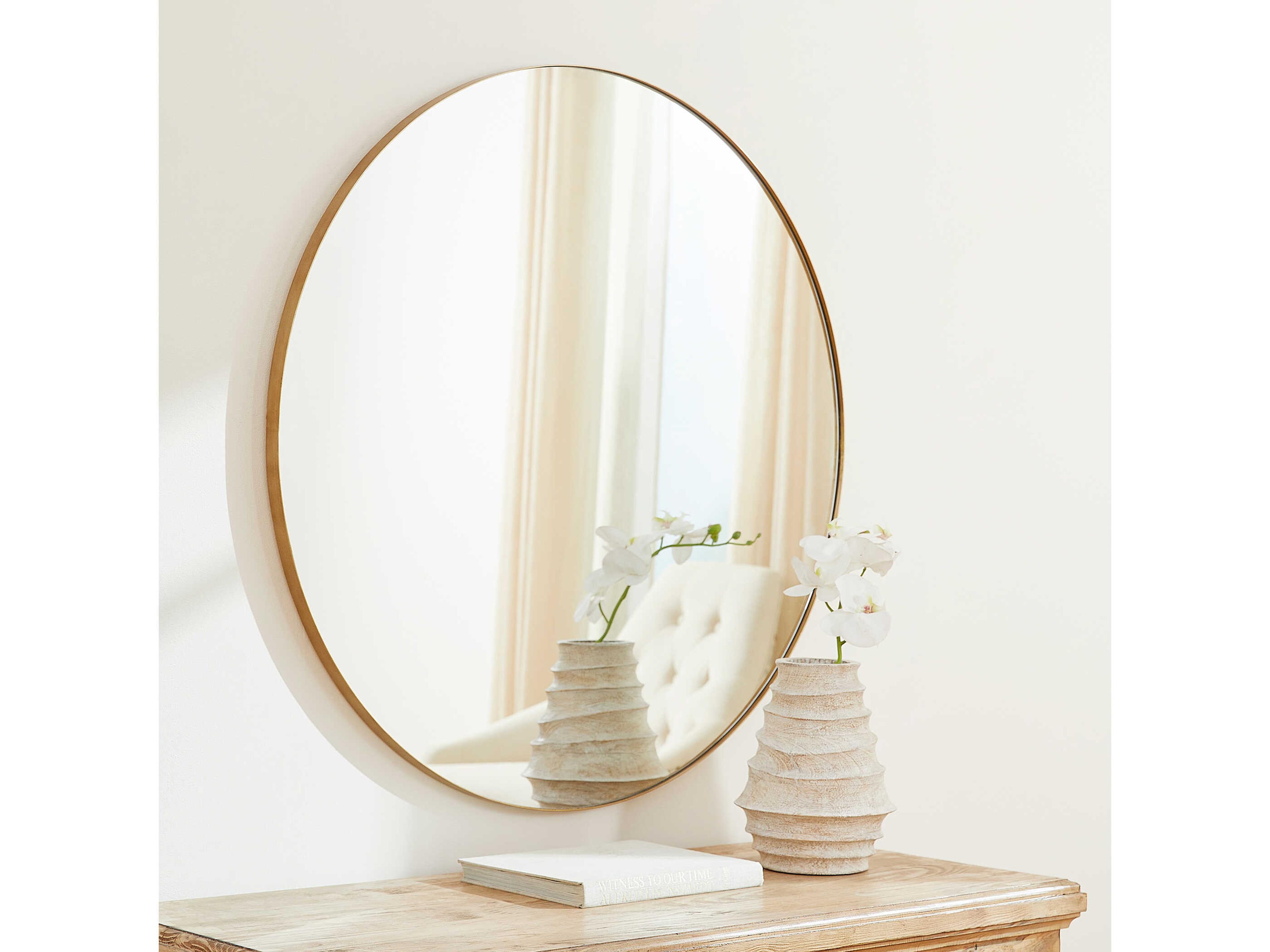 Quorum Gold Round Wall Mirror