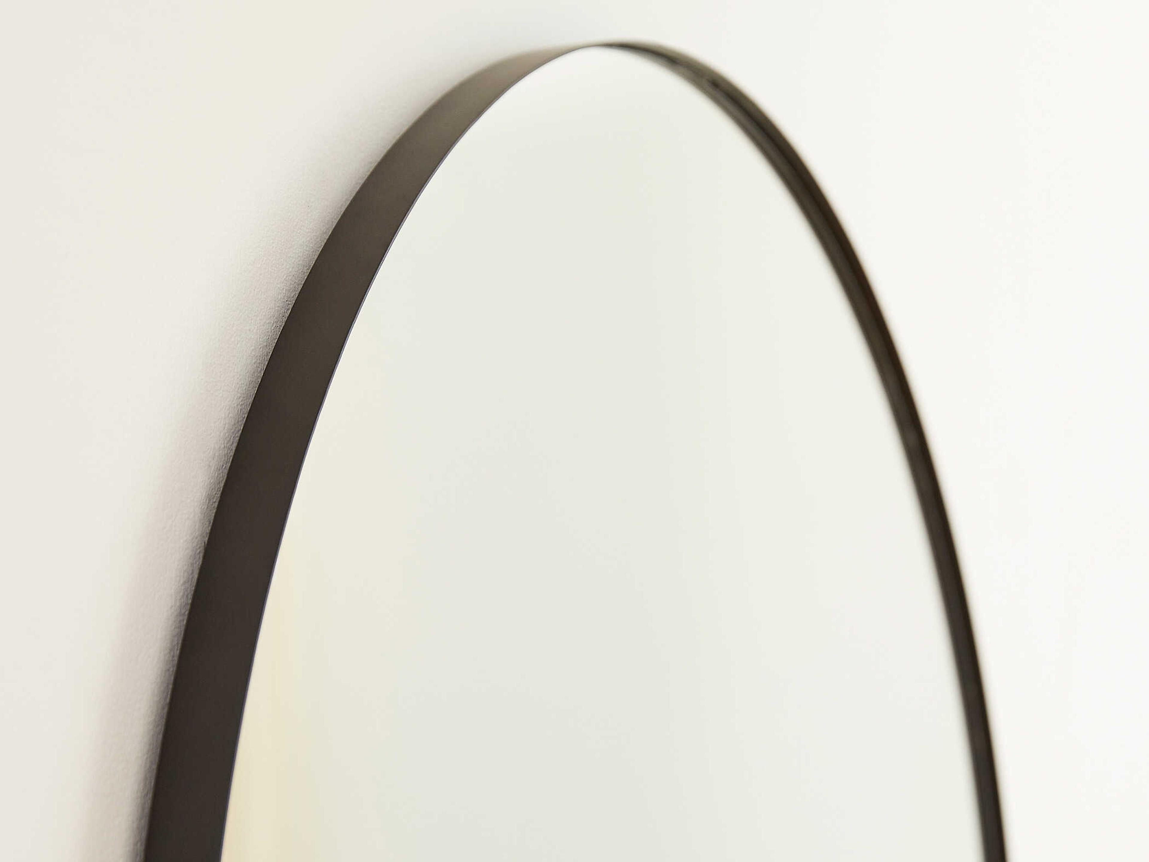 Quorum Matte Black Round Wall Mirror