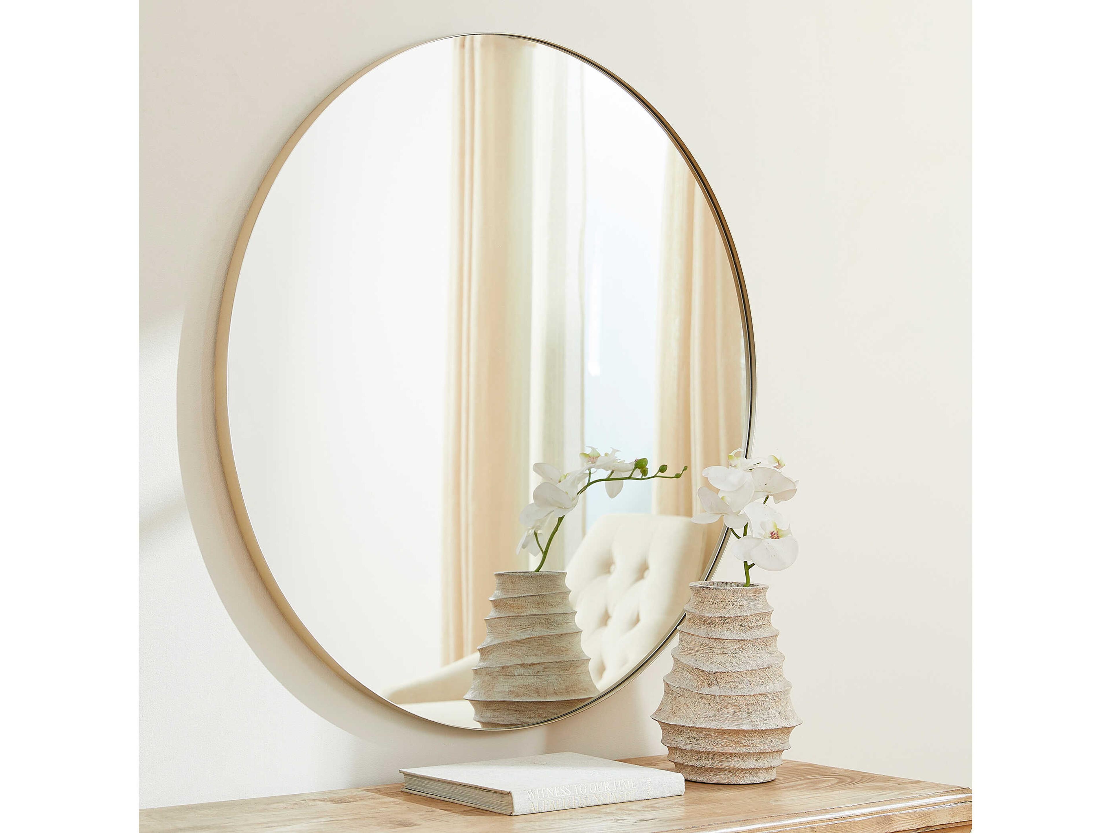 Quorum Silver Round Wall Mirror
