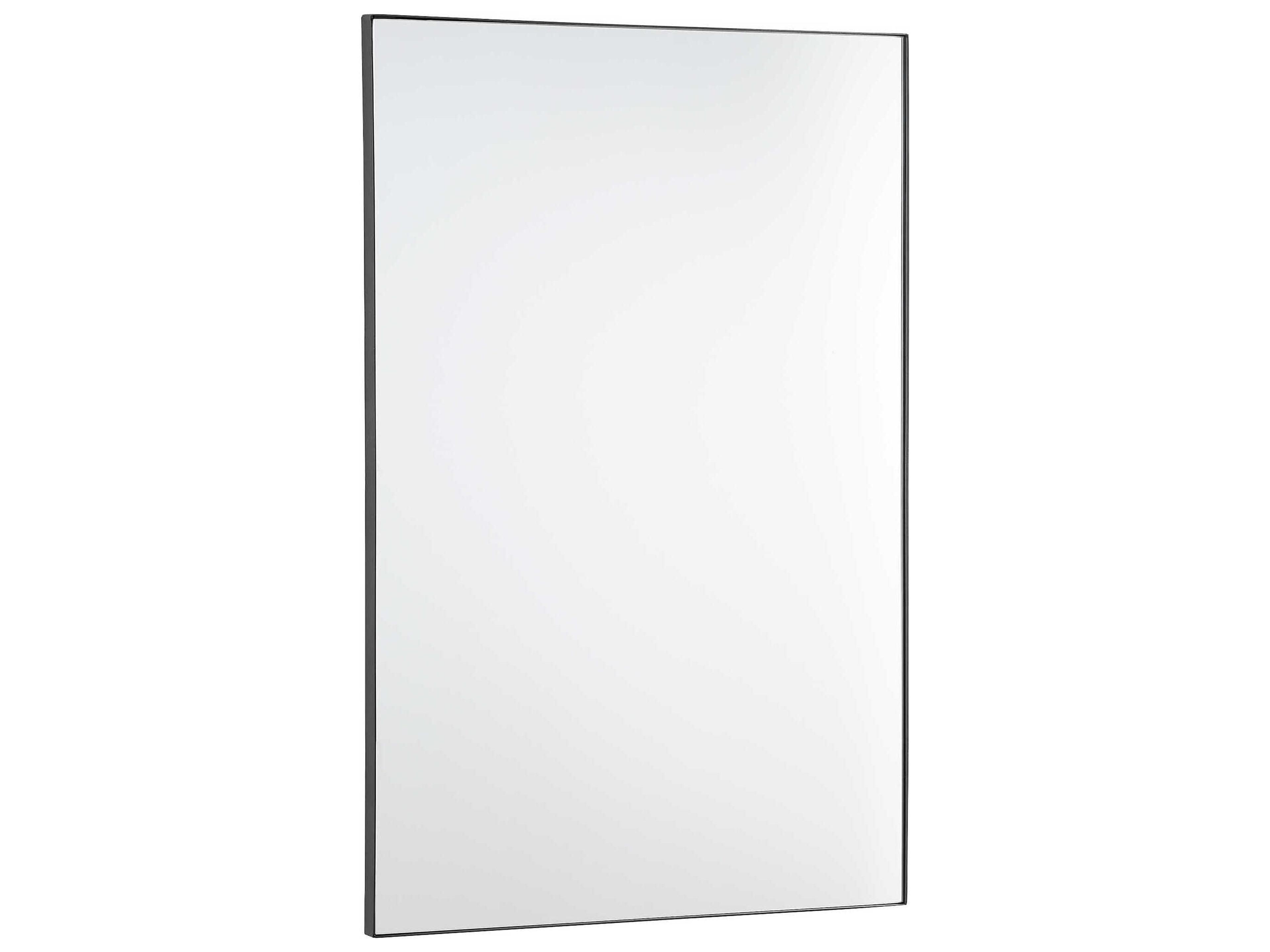 Matte Black Rectangular Wall Mirror