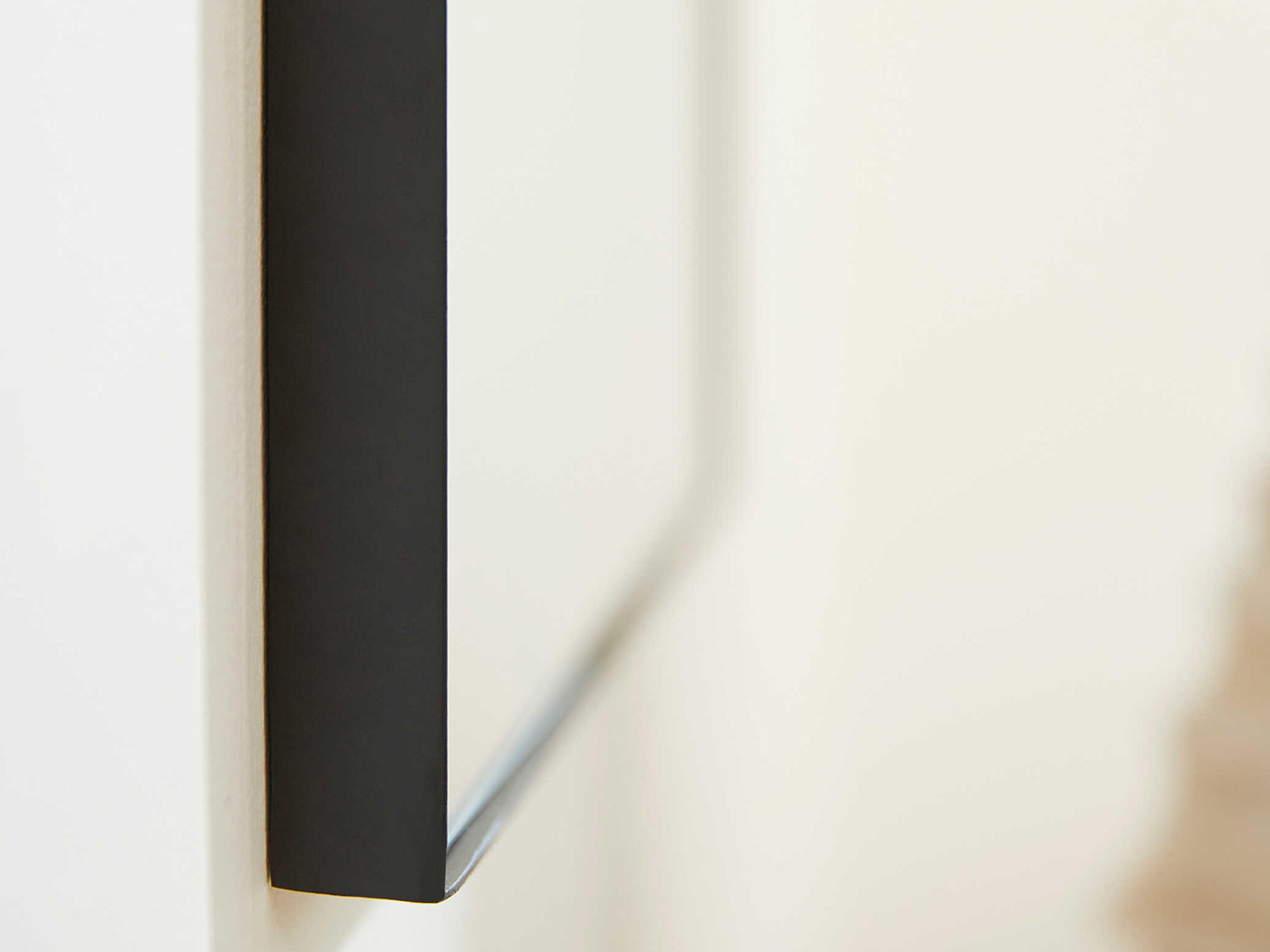 Quorum Matte Black Rectangular Wall Mirror