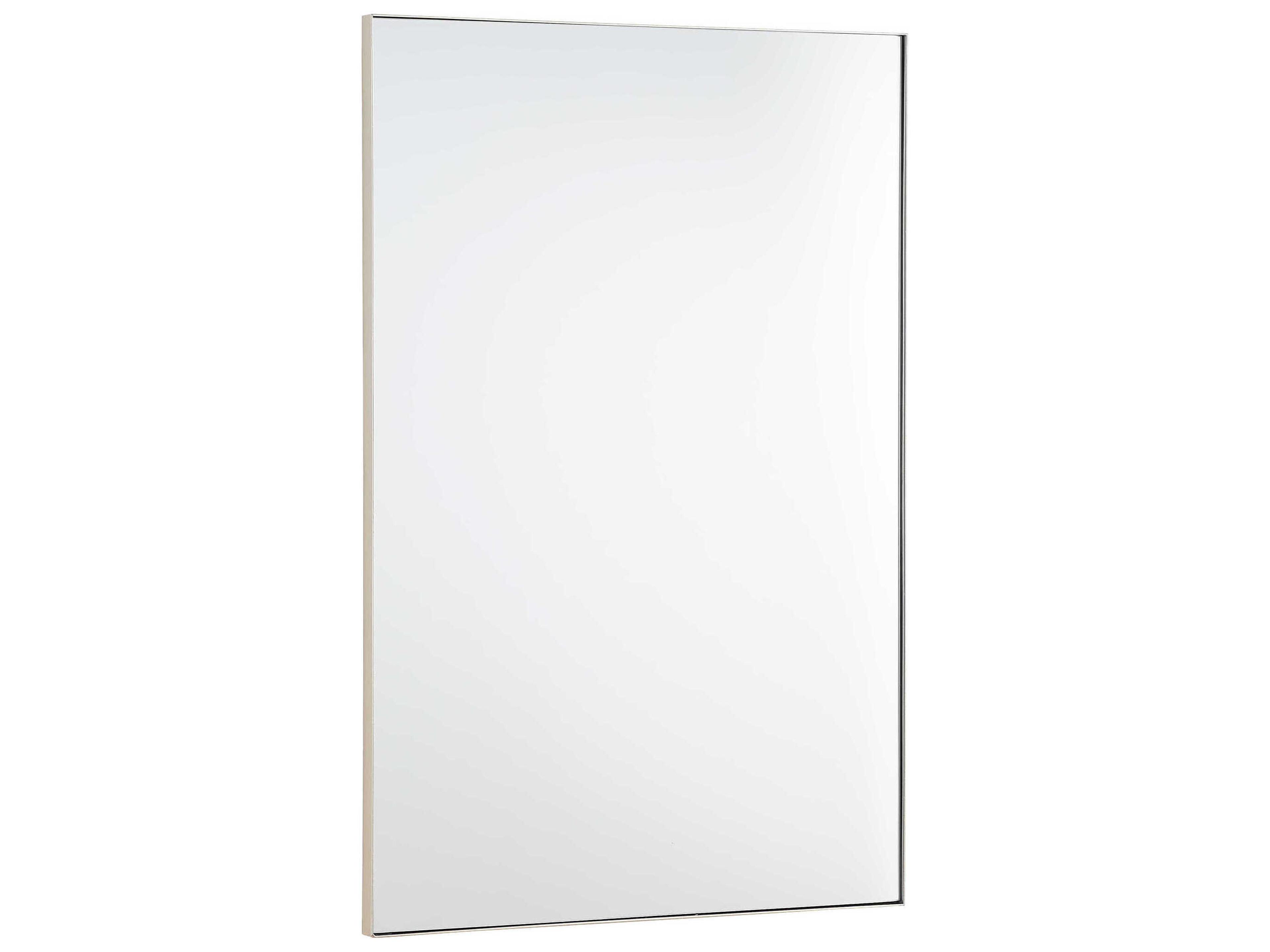 Silver Rectangular Wall Mirror