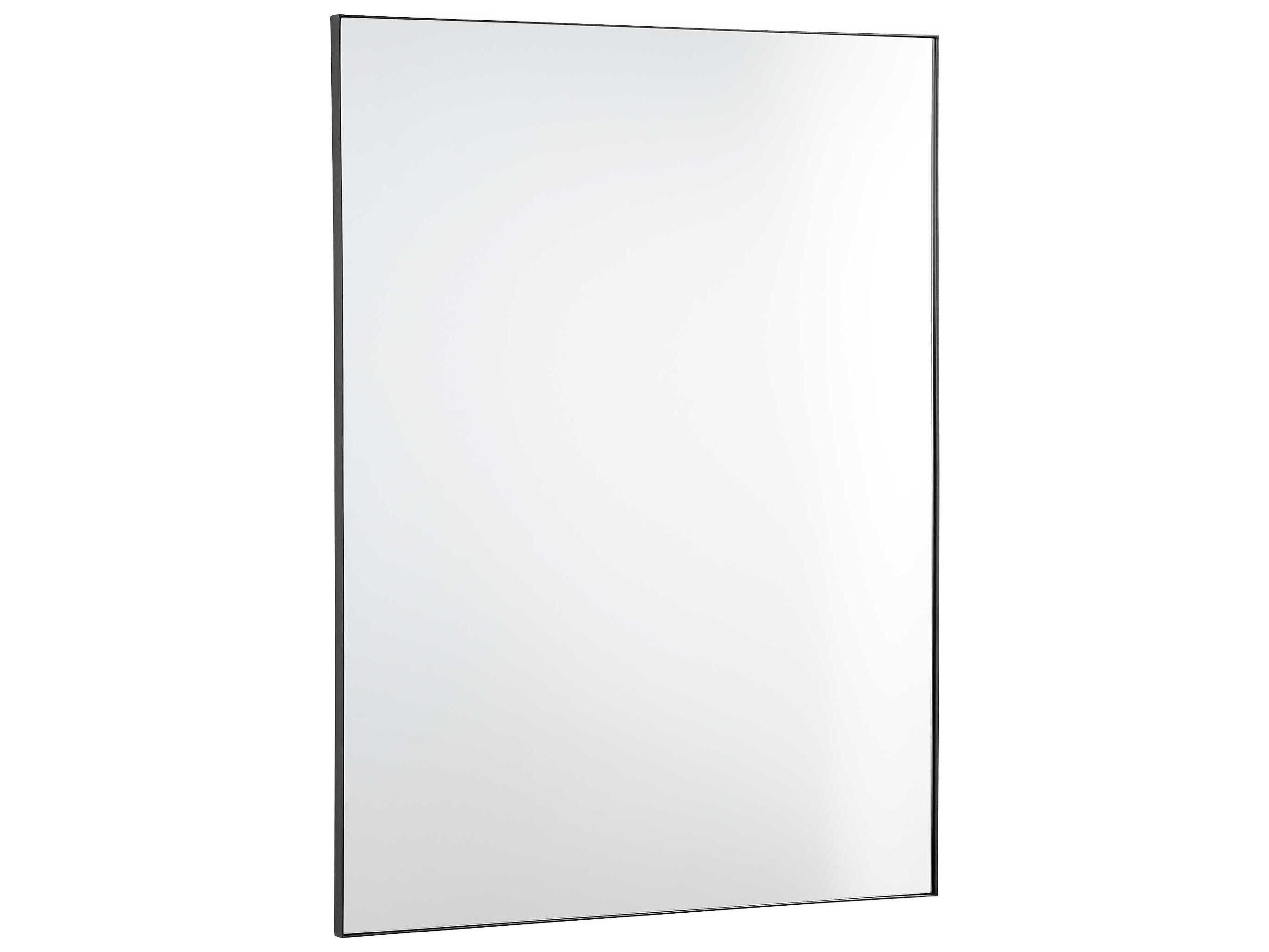 Matte Black Rectangular Wall Mirror