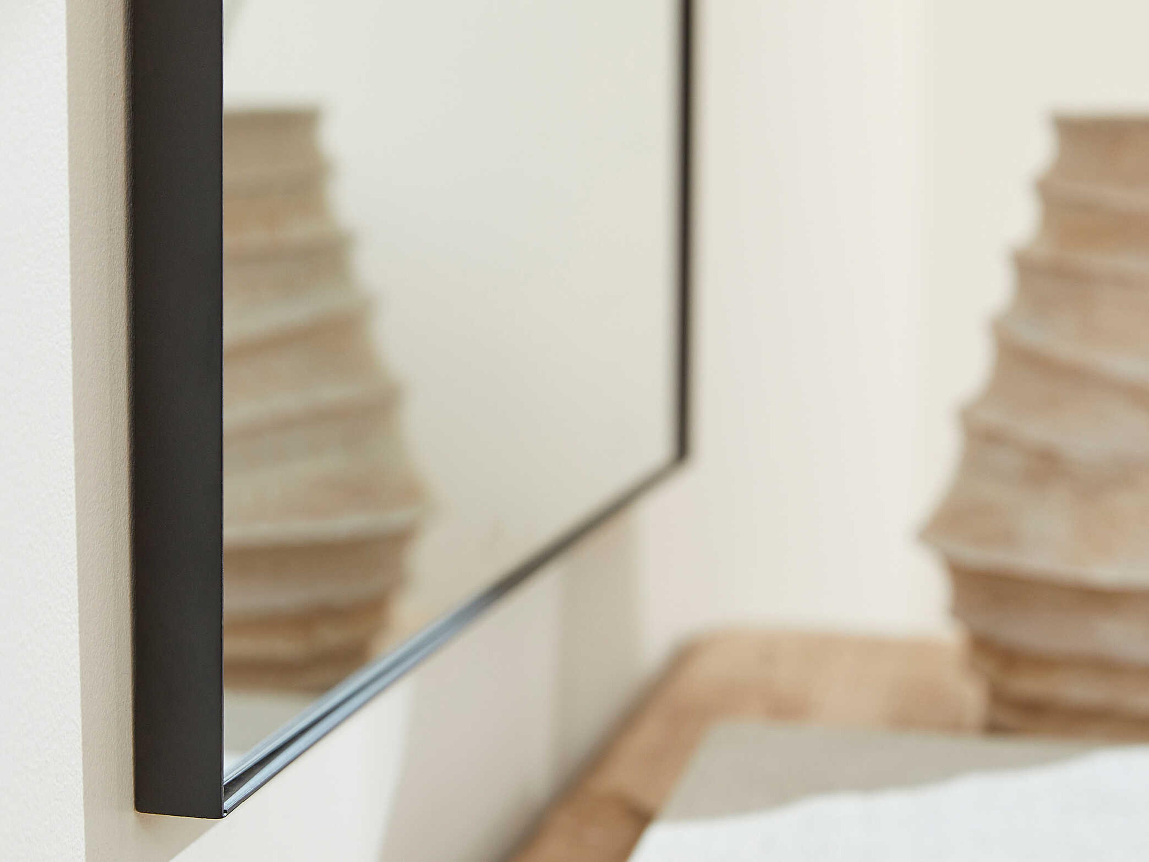 Quorum Matte Black Rectangular Wall Mirror