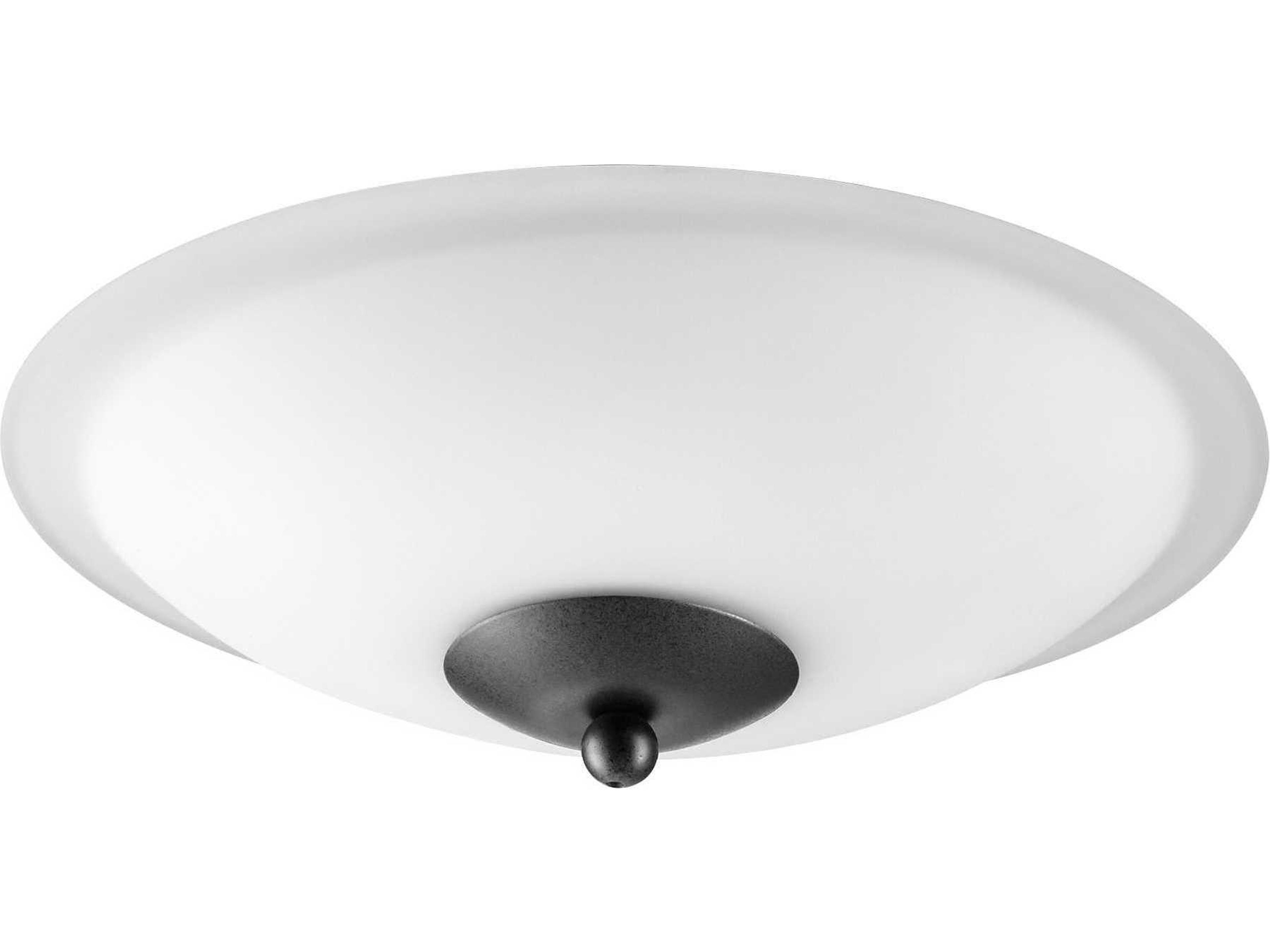 Textured Black / Satin Opal 2-Light Fan Light Kit