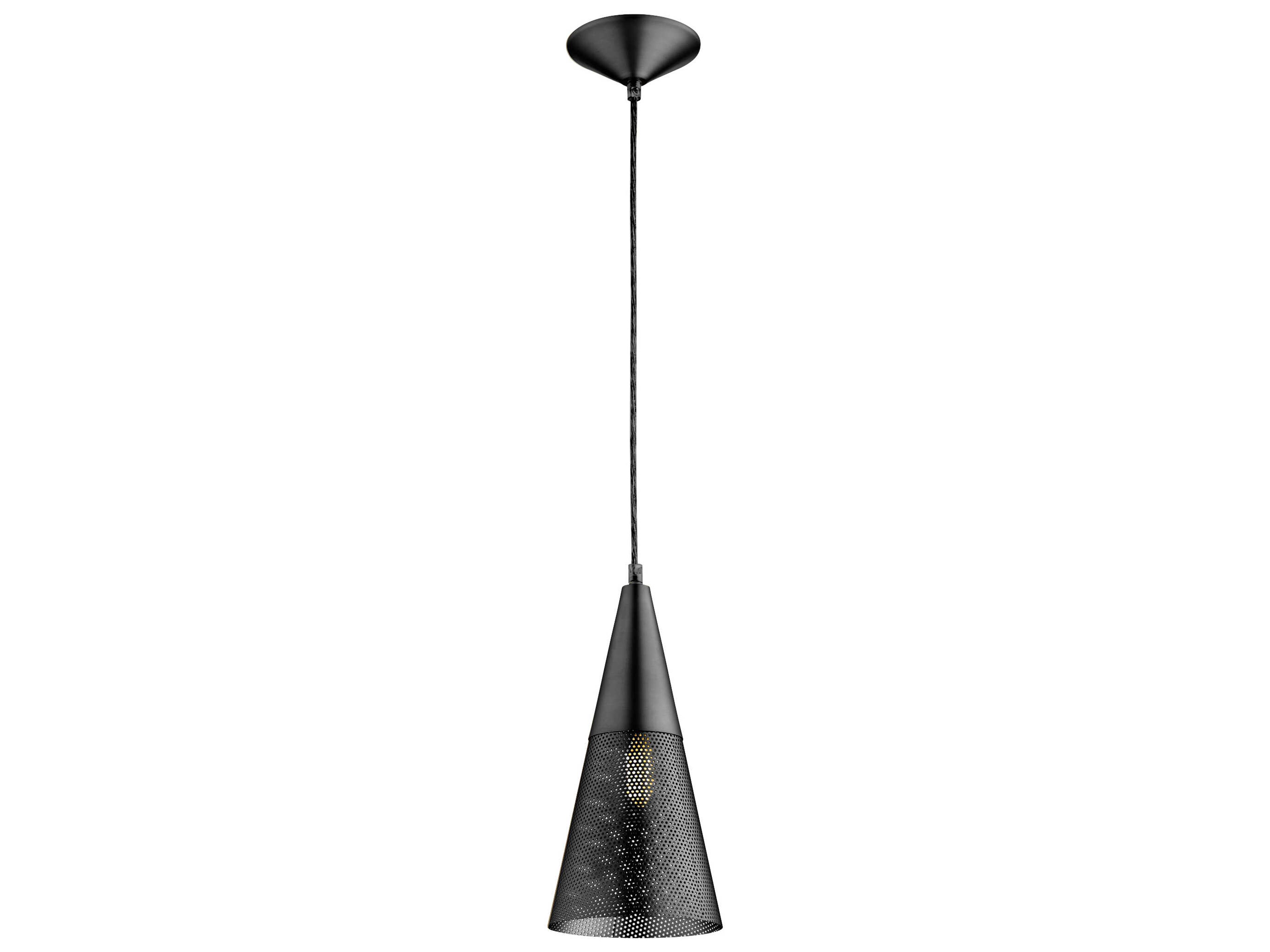 Quorum 1-Light Matte Black Mini Pendant