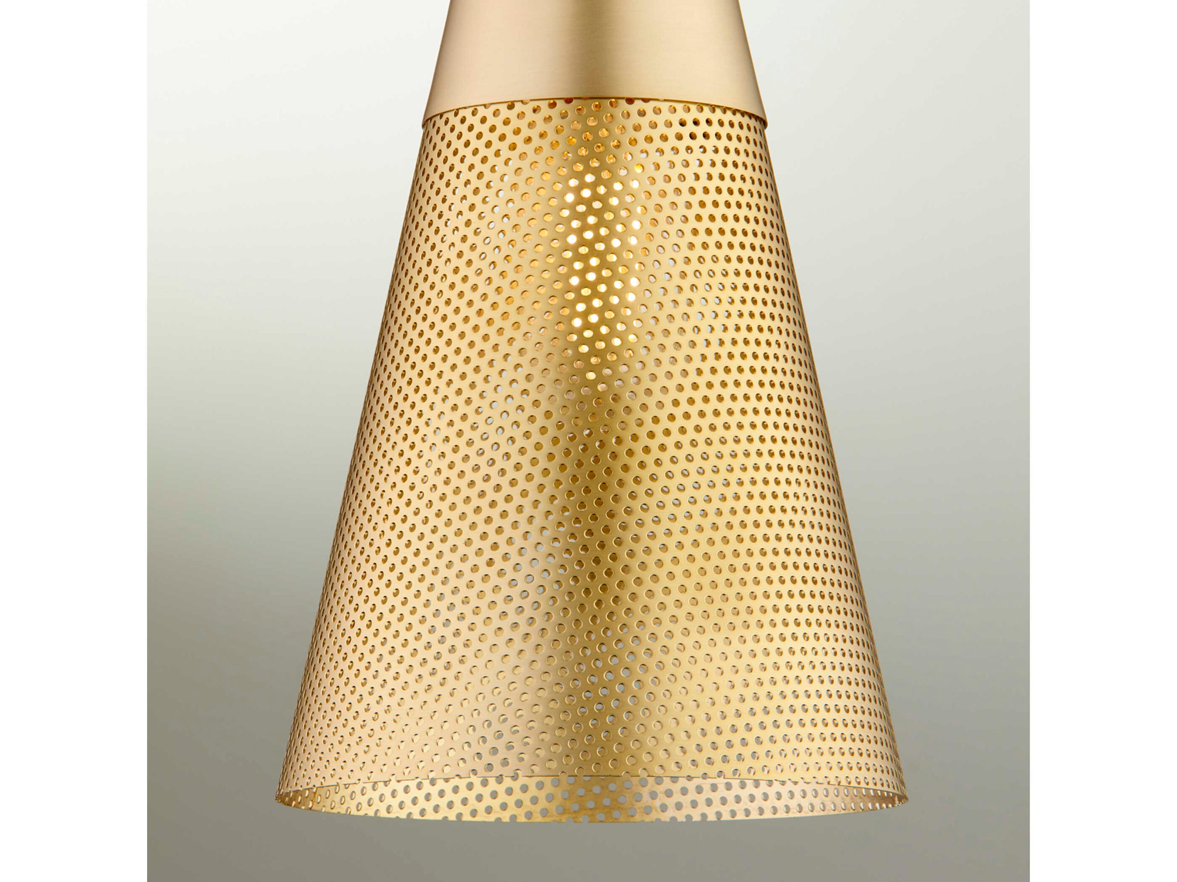 Quorum 1-Light Aged Brass Mini Pendant