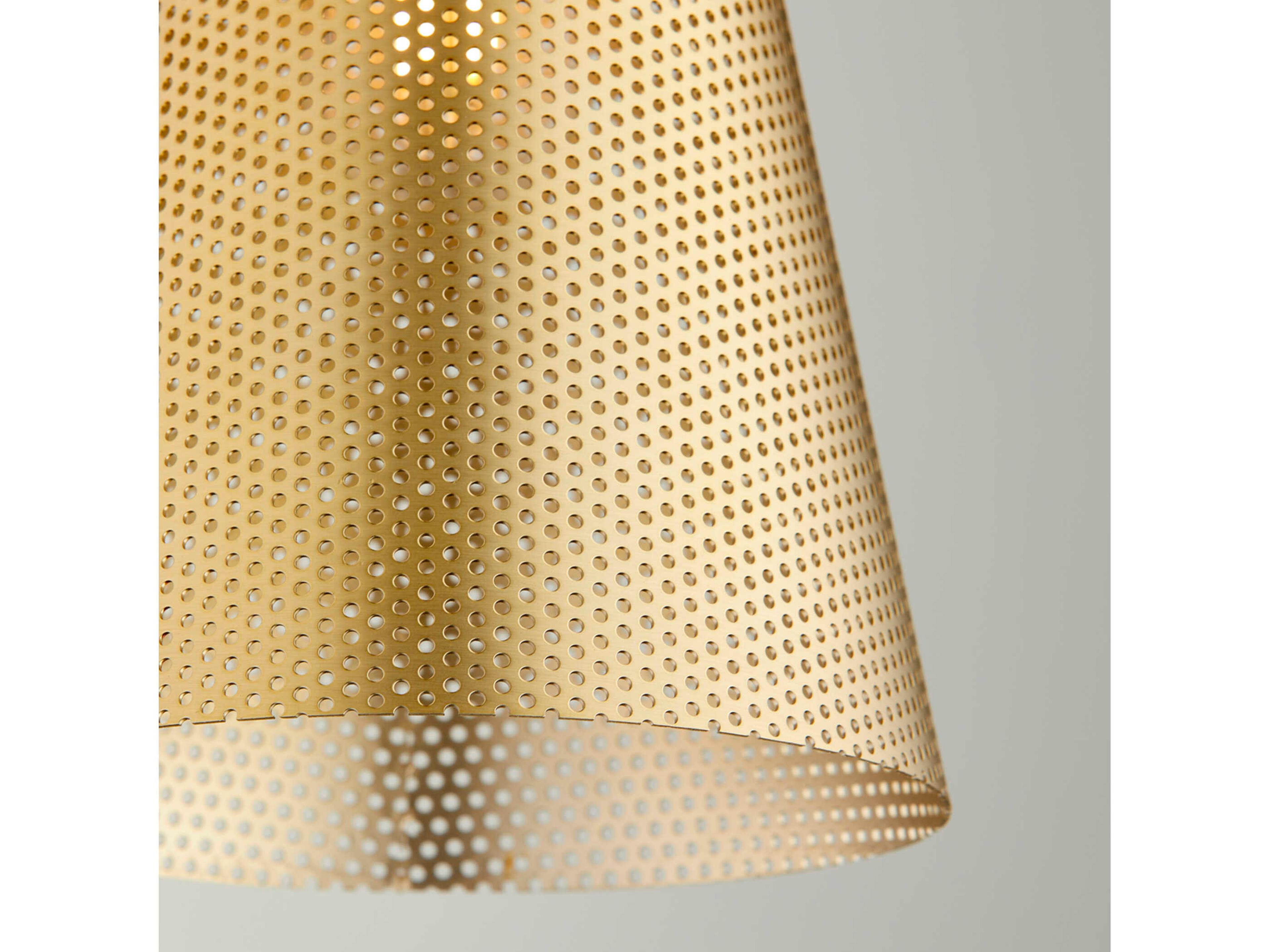 Quorum 1-Light Aged Brass Mini Pendant