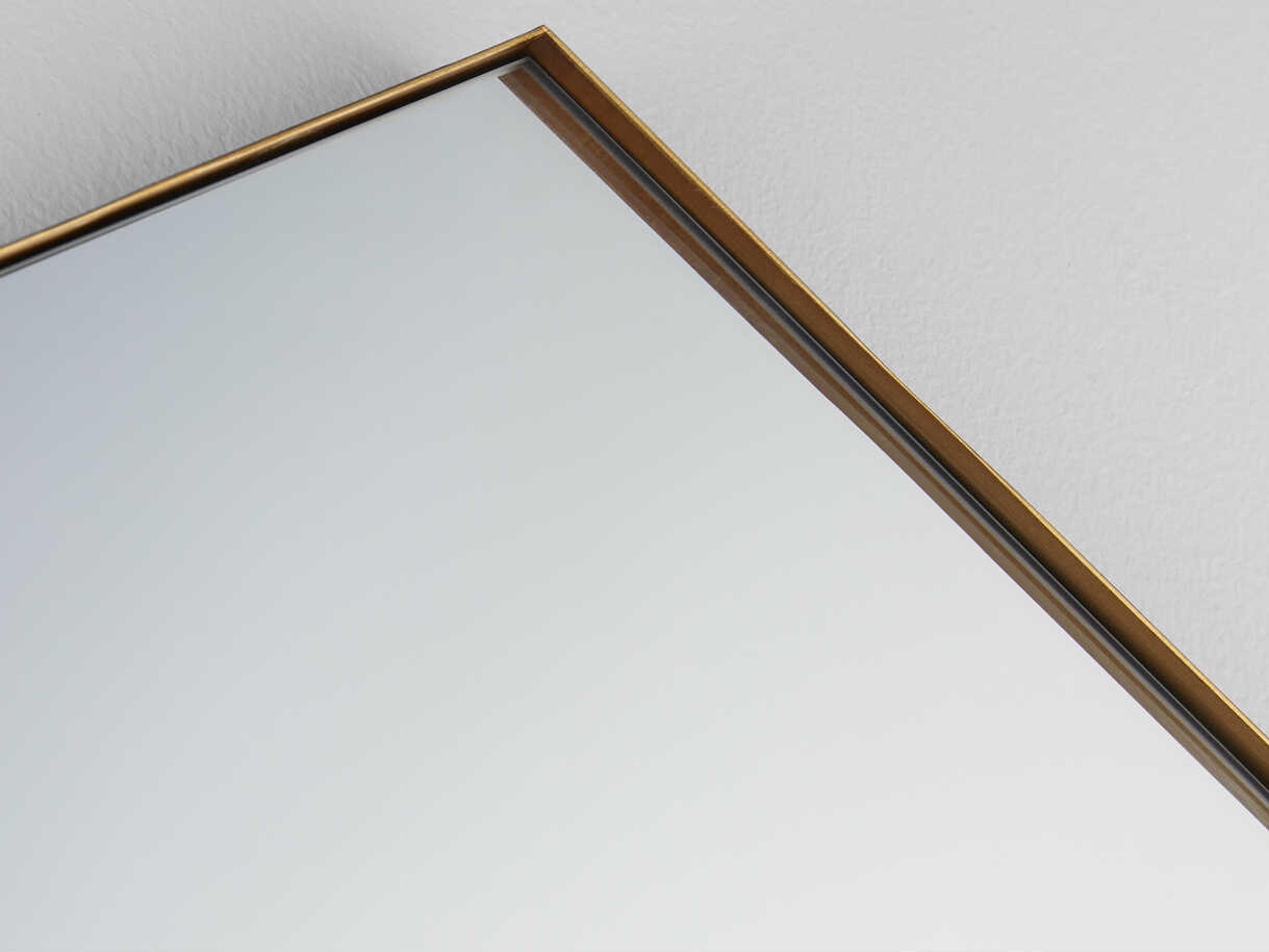 Quorum Gold Hexagon Wall Mirror