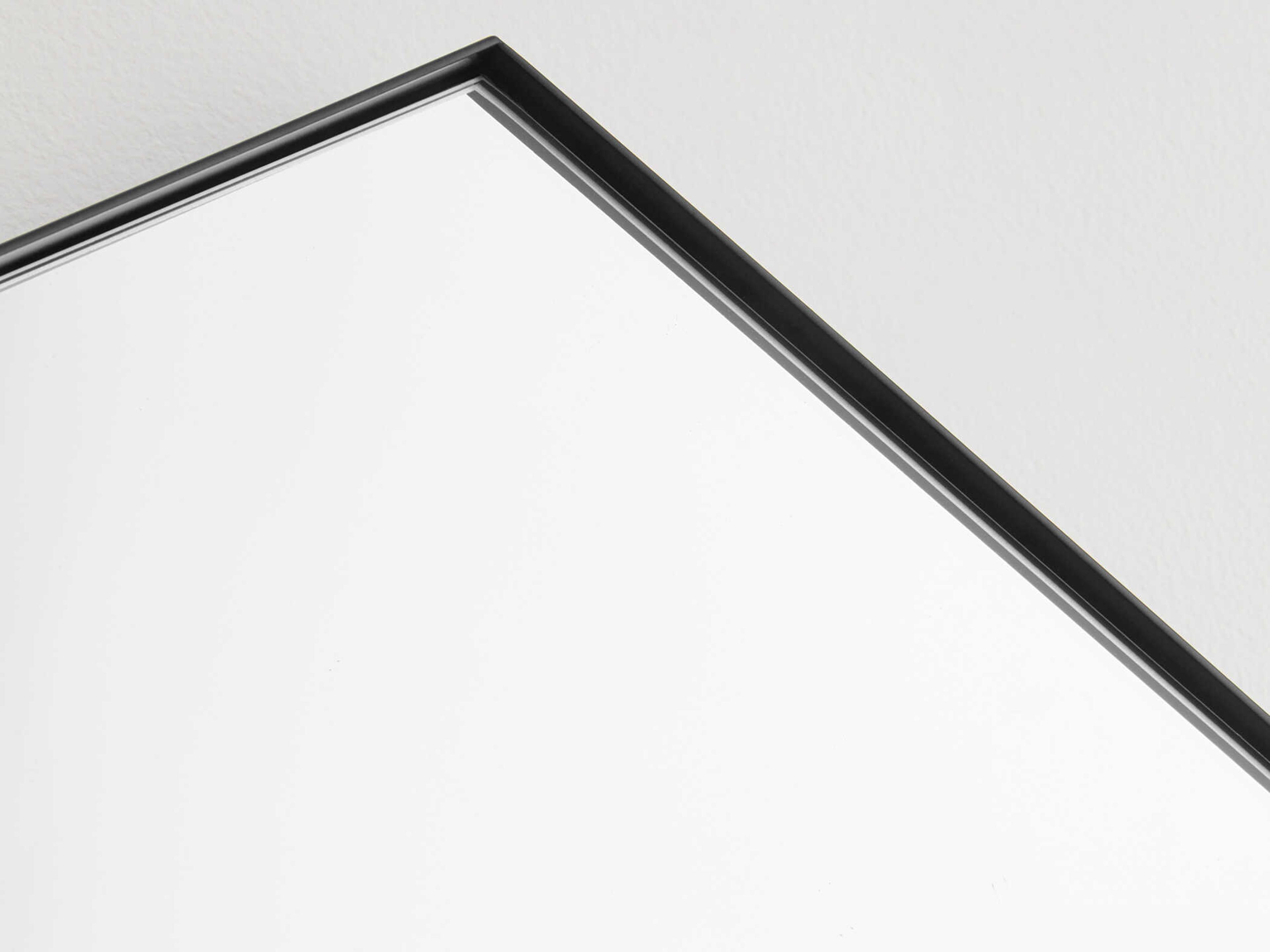 Quorum Matte Black Hexagon Wall Mirror