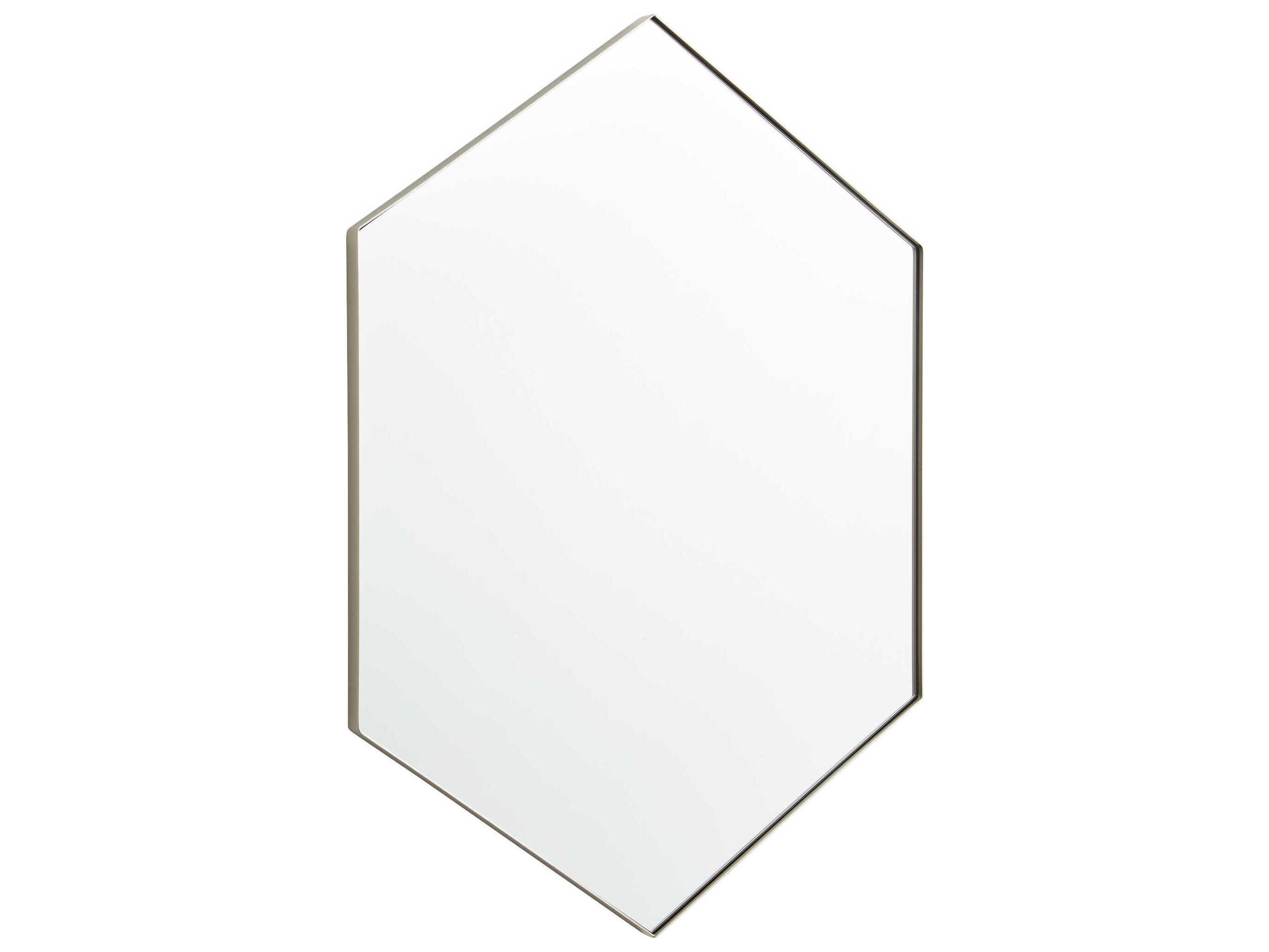 Silver Hexagon Wall Mirror