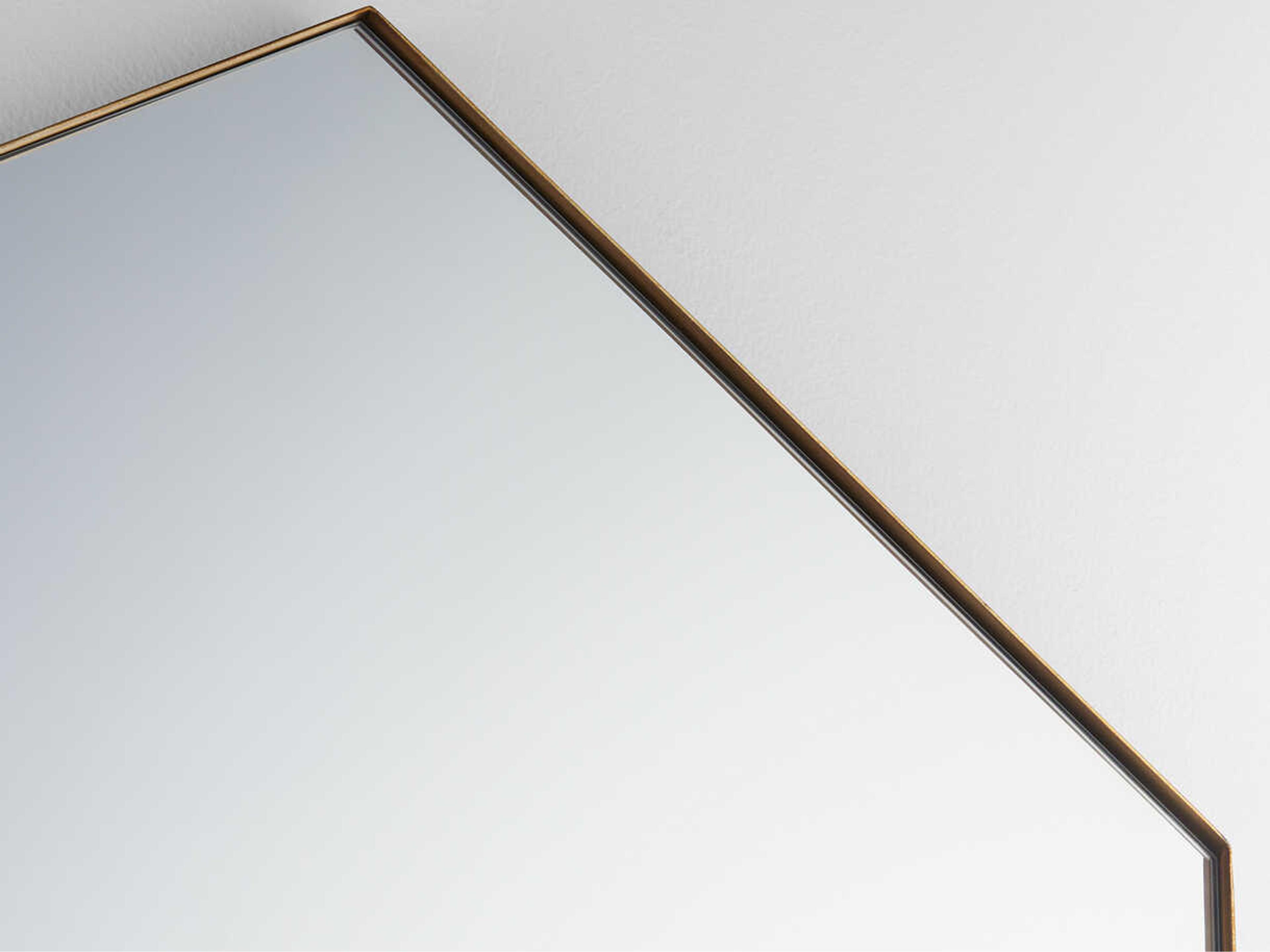 Quorum Gold Hexagon Wall Mirror