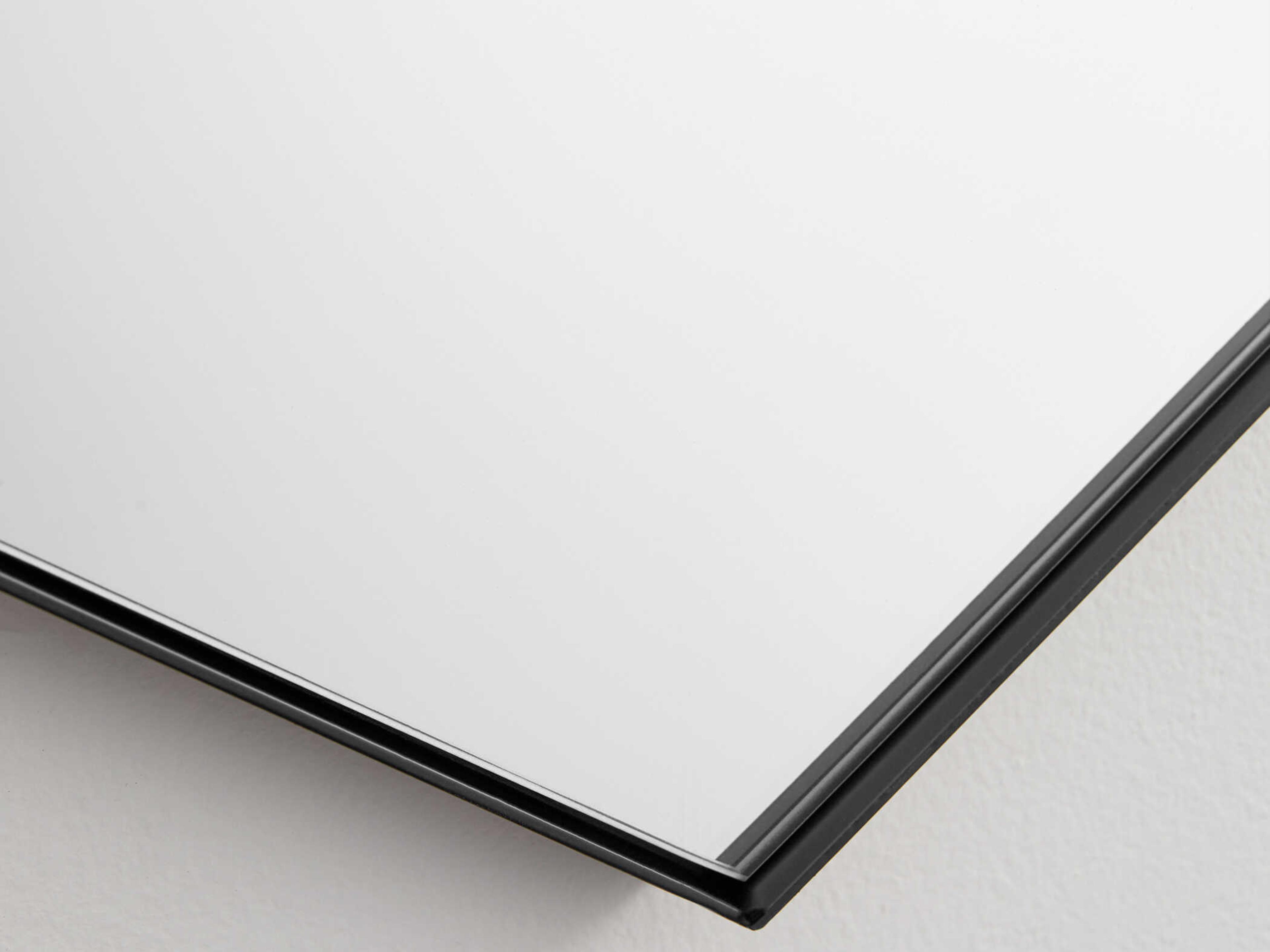 Quorum Matte Black Hexagon Wall Mirror