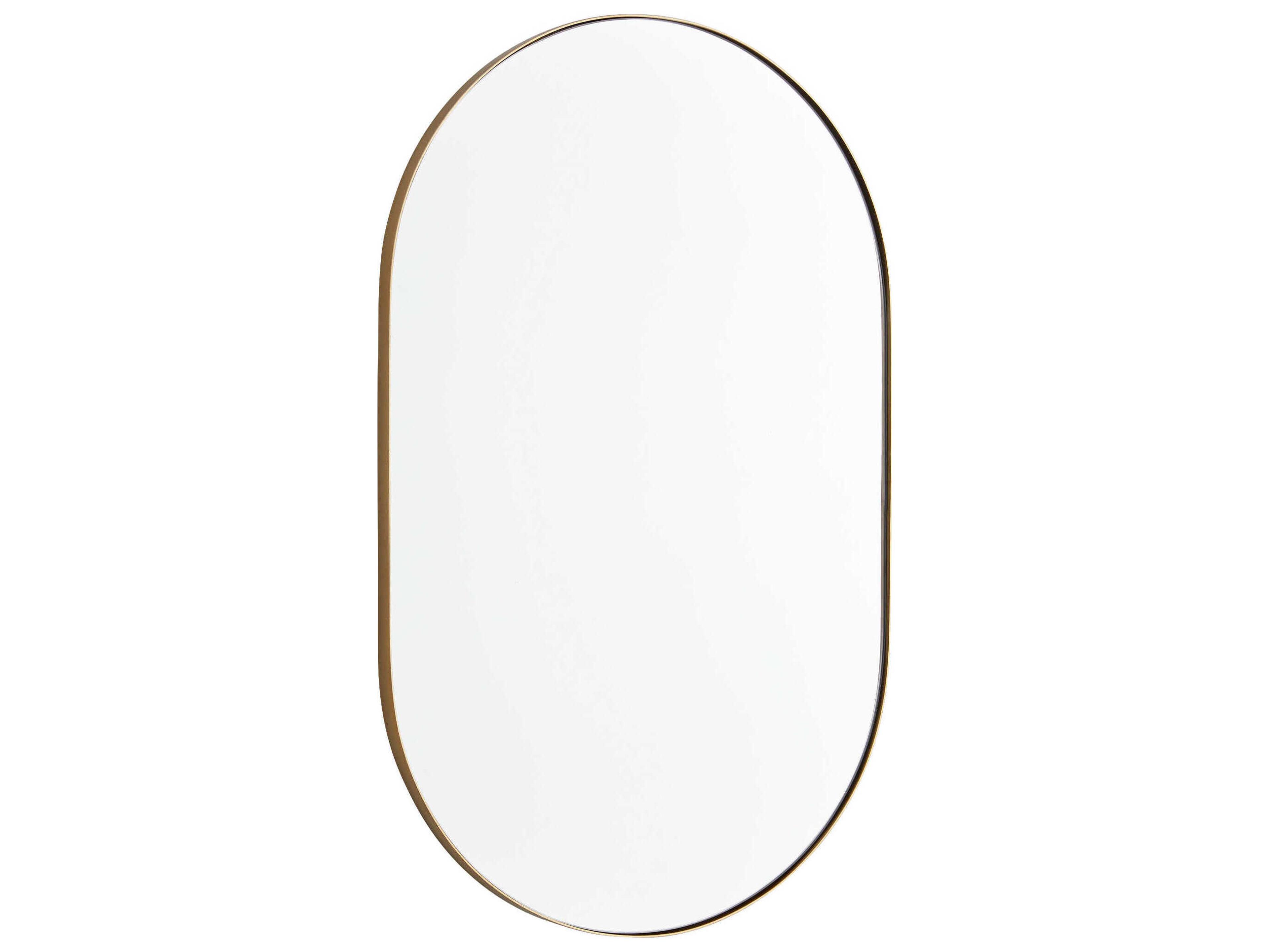 Gold Oval Capsule Wall Mirror