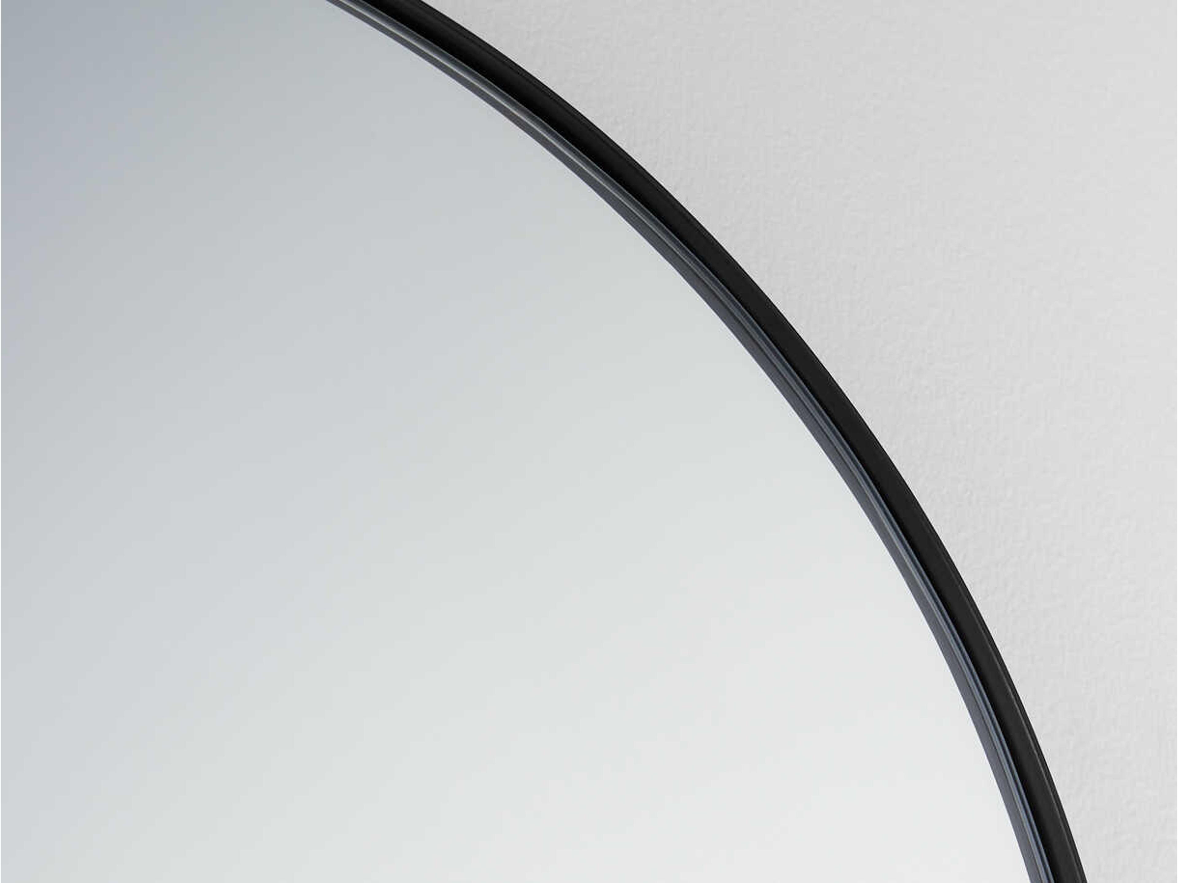 Quorum Matte Black Oval Capsule Wall Mirror