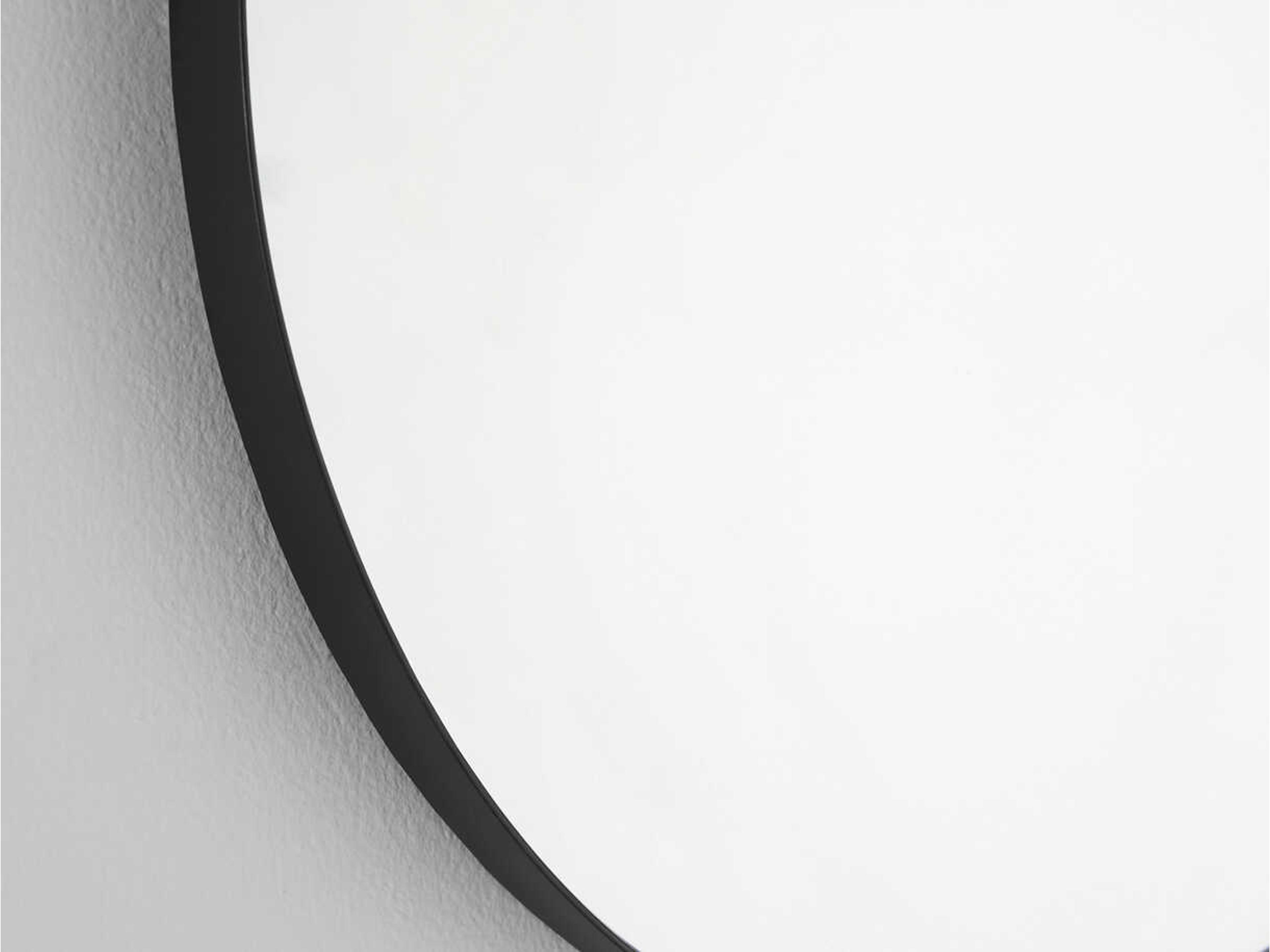 Quorum Matte Black Oval Capsule Wall Mirror