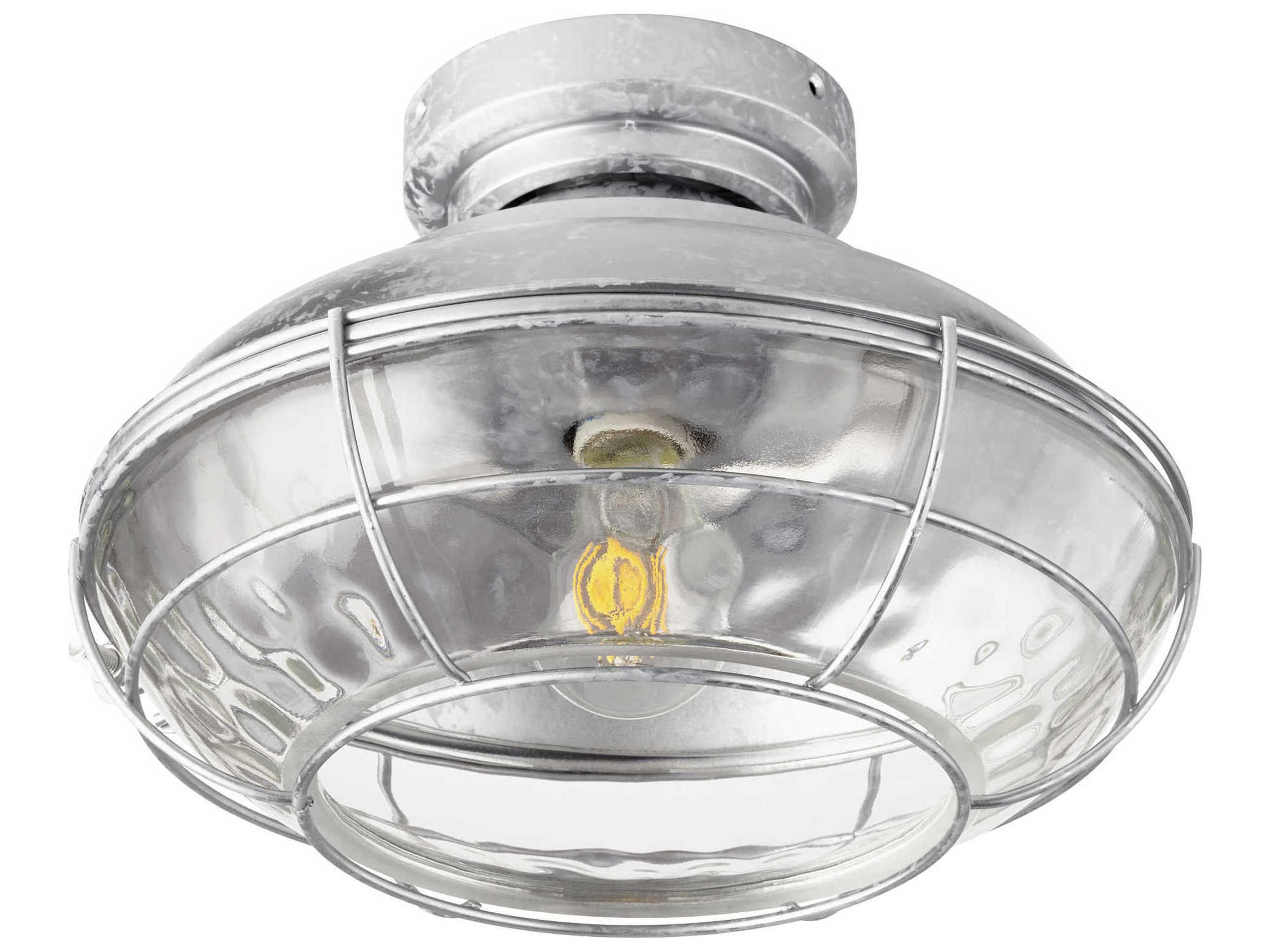 Windmill Galvanized 1-Light Fan Light Kit