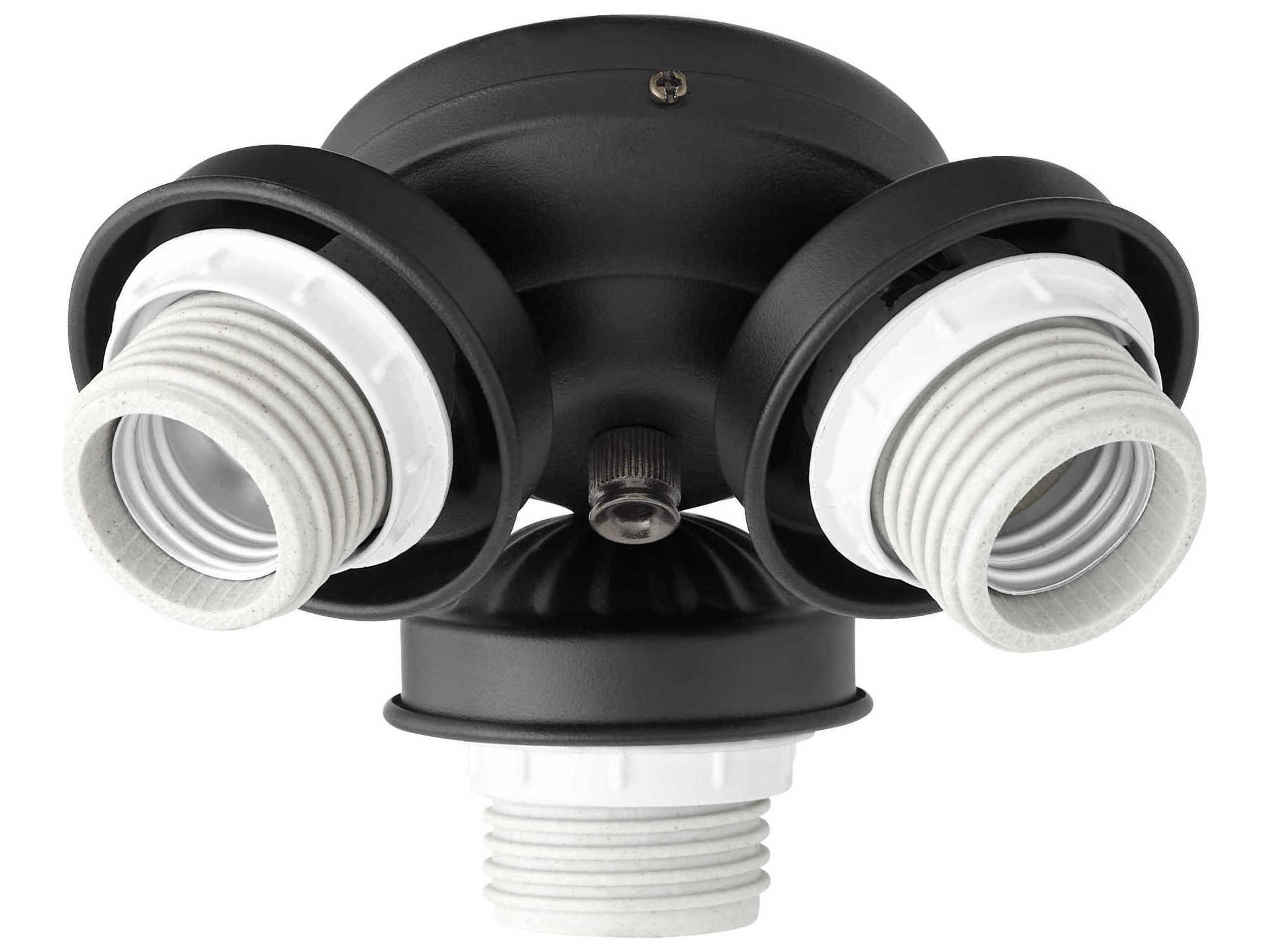 Textured Black 3-Light Fan Light Kit