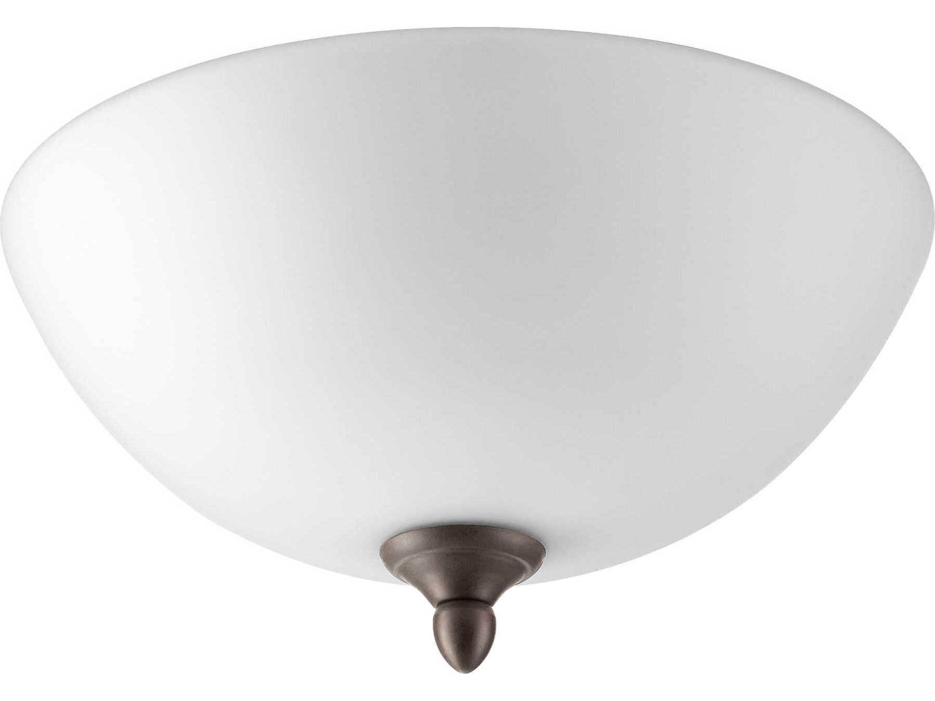 Quorum Oiled Bronze / Satin Opal 2-Light Fan Light Kit