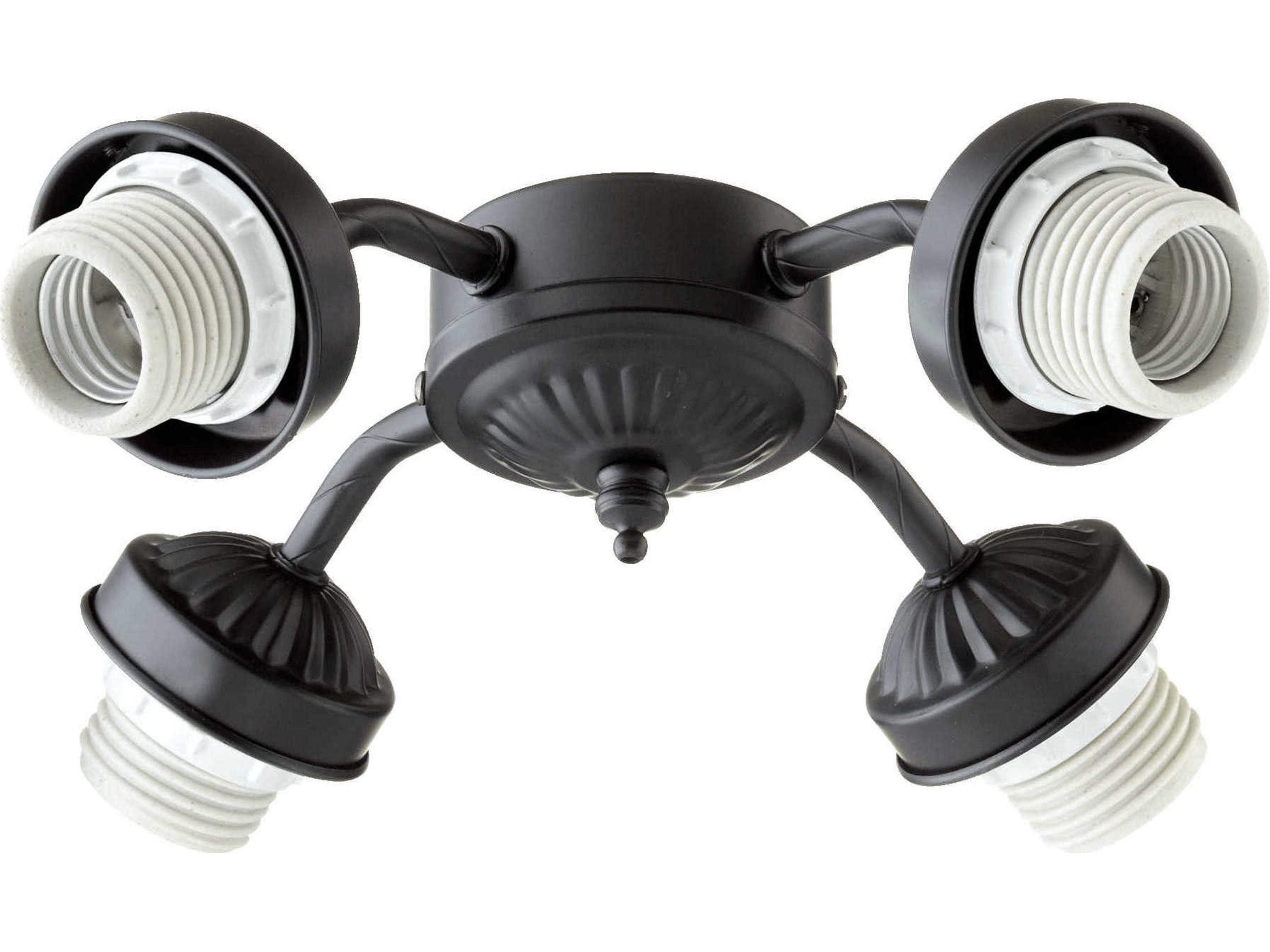 Matte Black 4-Light Fan Light Kit