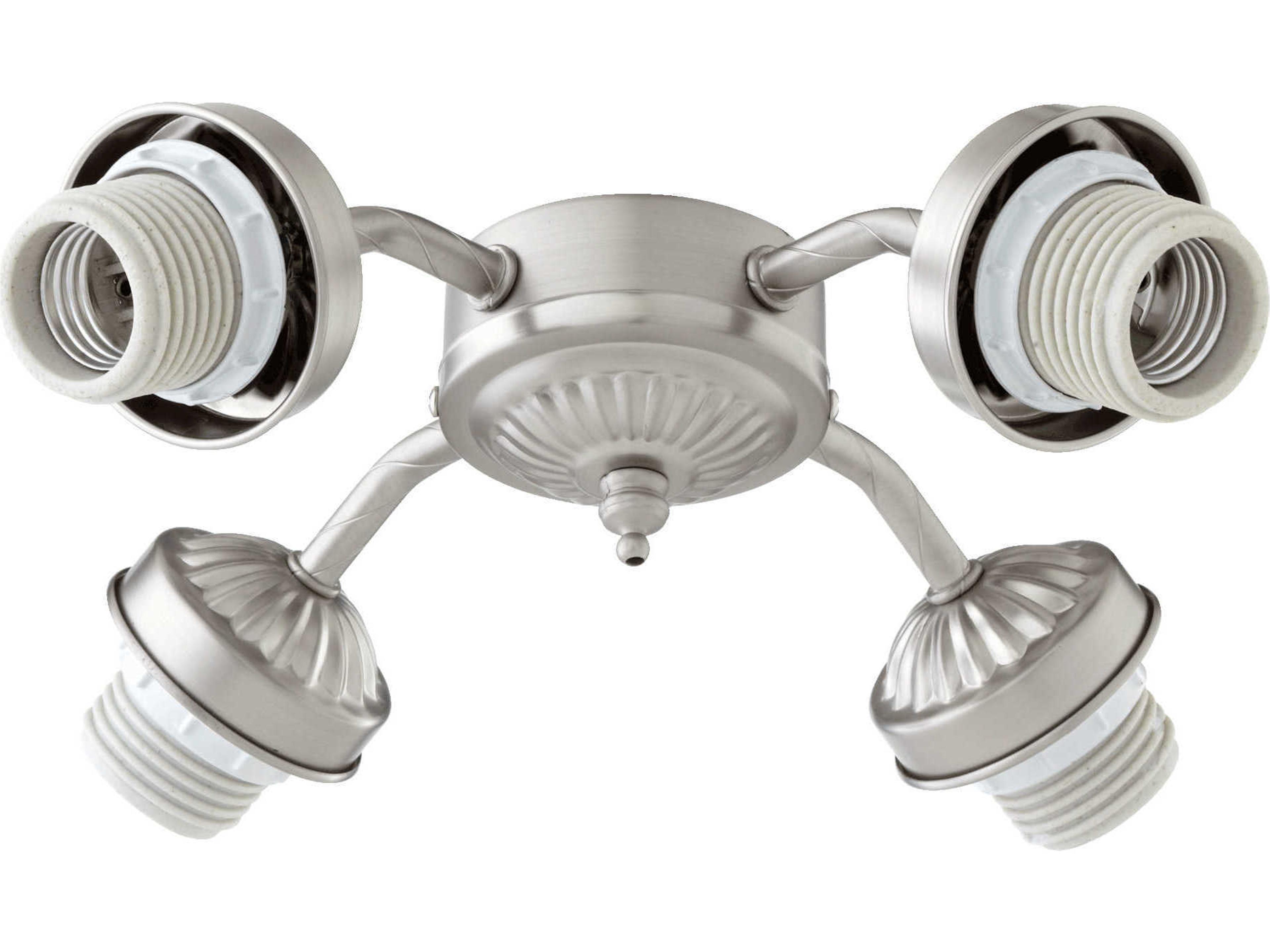 Satin Nickel 4-Light Fan Light Kit