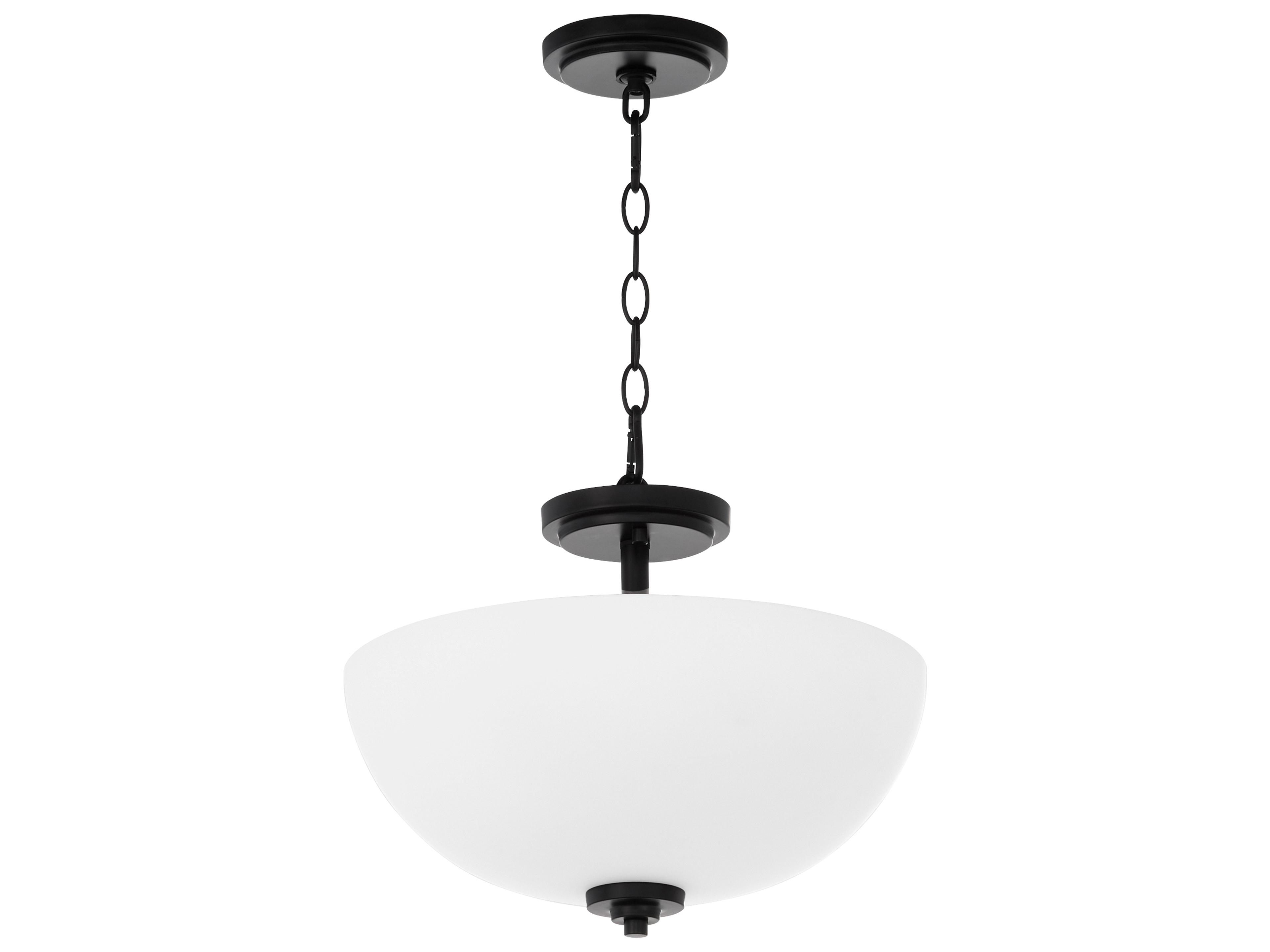 Adams 3-Light Matte Black Bowl Pendant