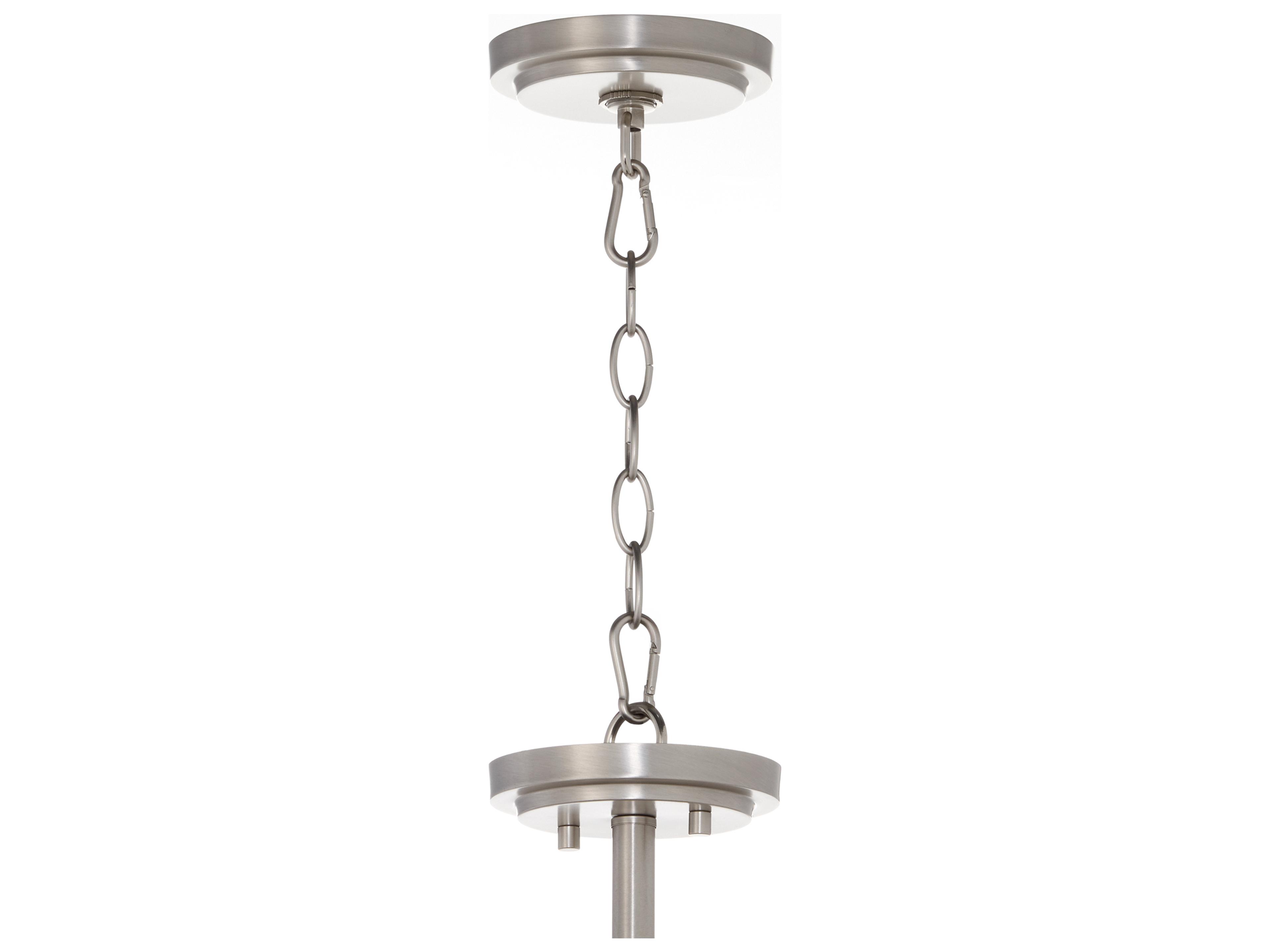 Quorum Adams 3-Light Satin Nickel Bowl Pendant