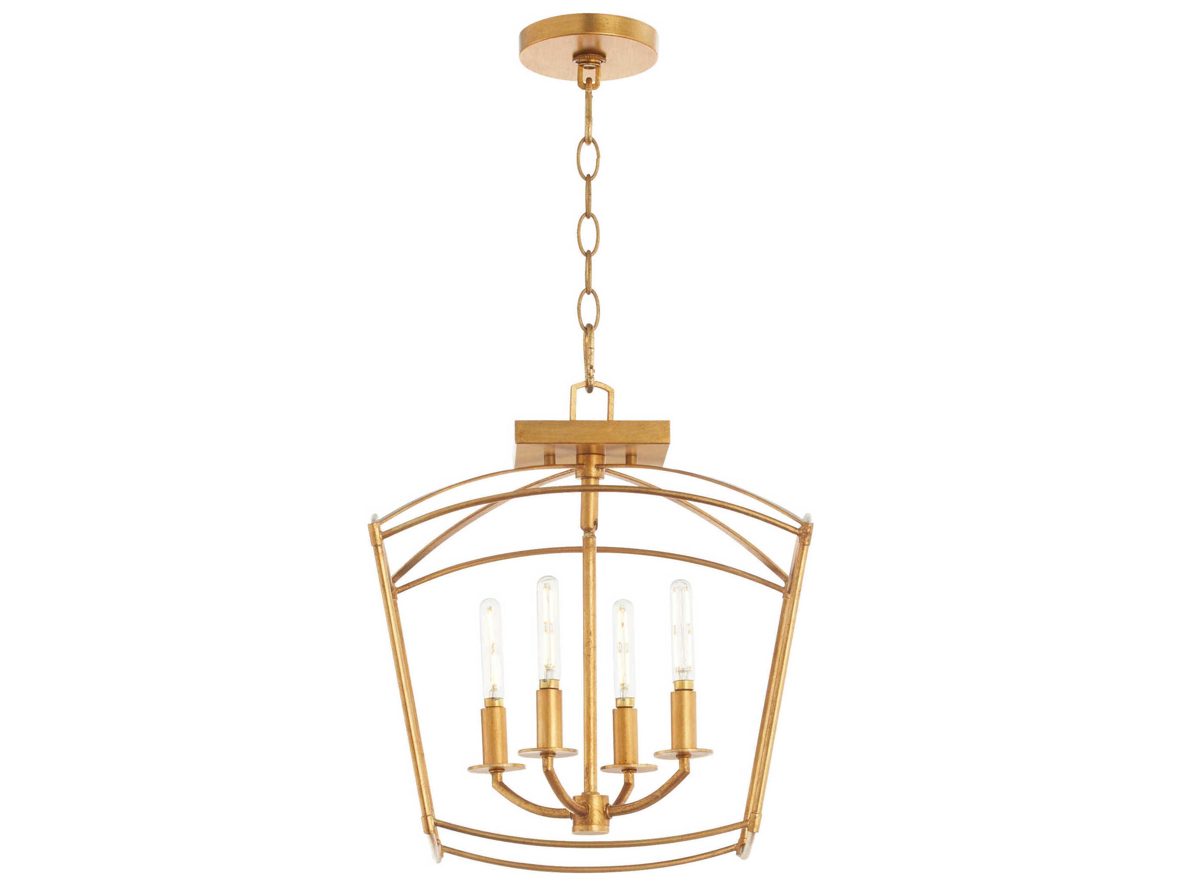 Quorum Mantle 4-Light Gold Leaf Pendant