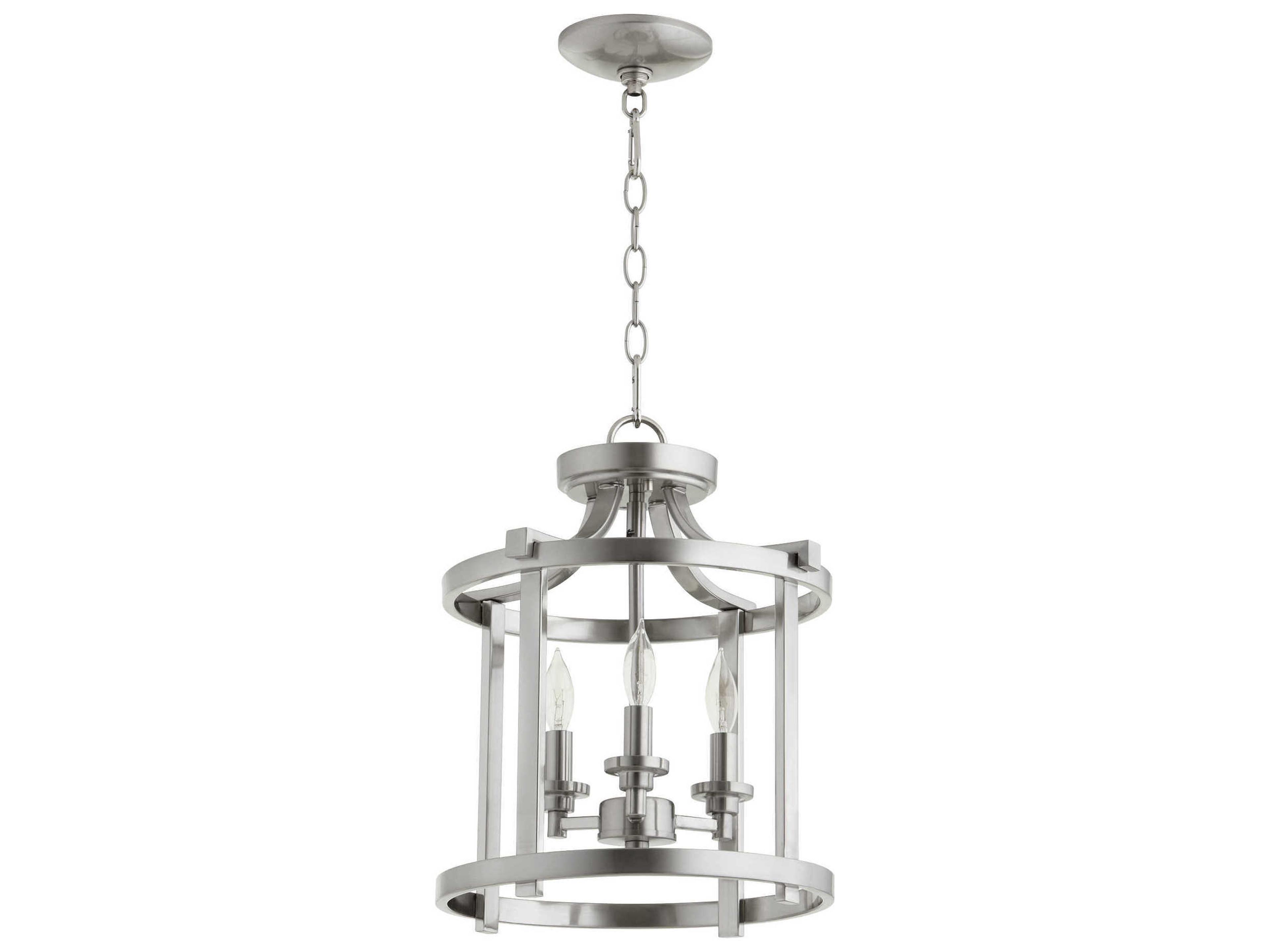 Lancaster 3-Light Satin Nickel Cylinder Pendant