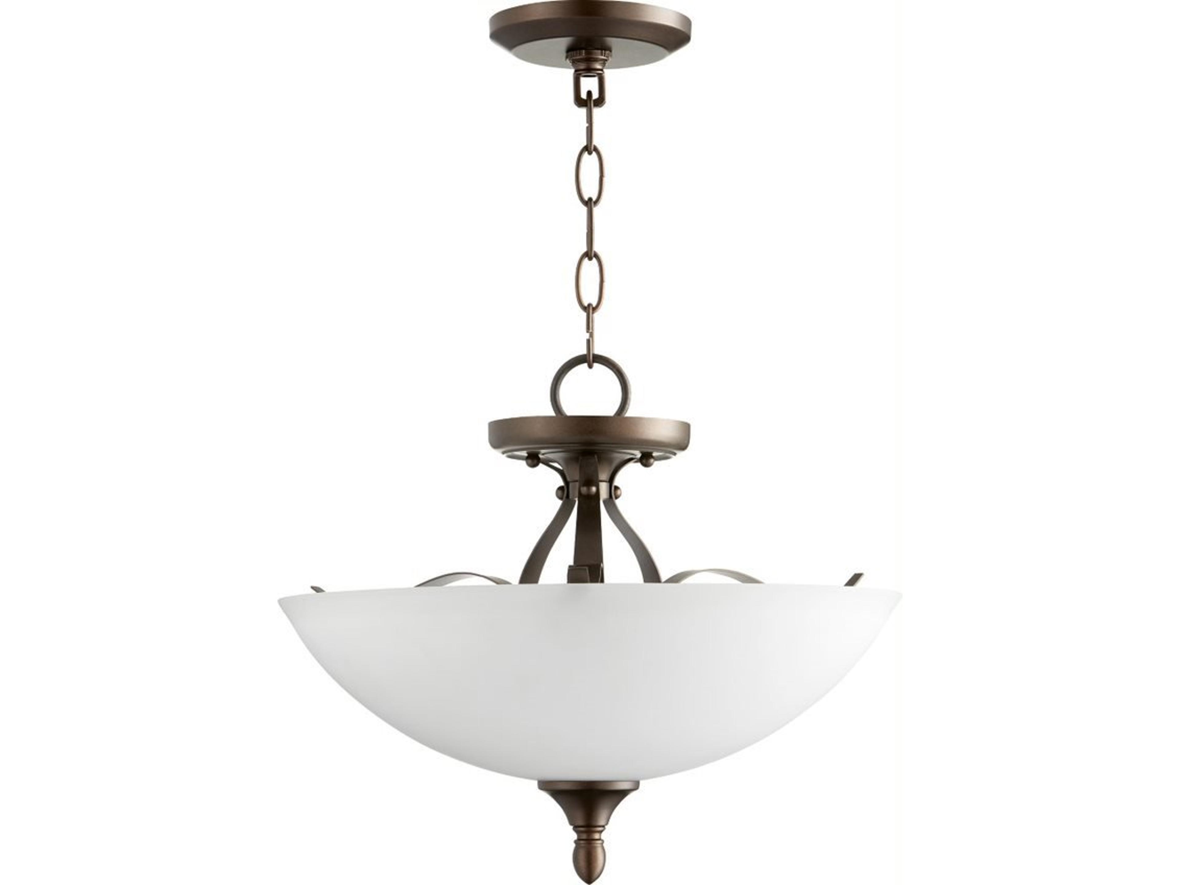 Jardin 3-Light Oiled Bronze Glass Bowl Pendant
